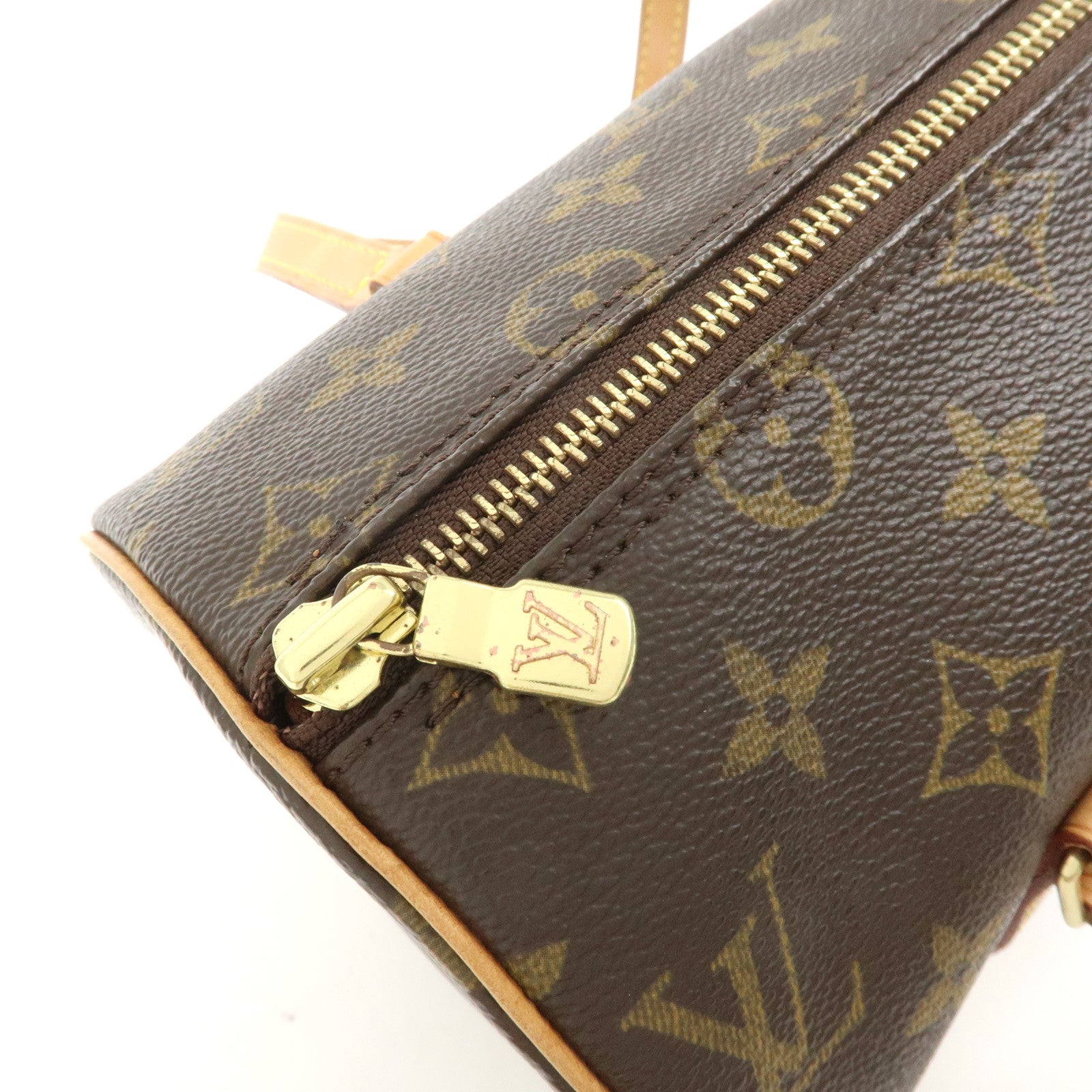 Louis Vuitton Monogram Papillon 26 Hand Bag Brown New Style M51386 Used