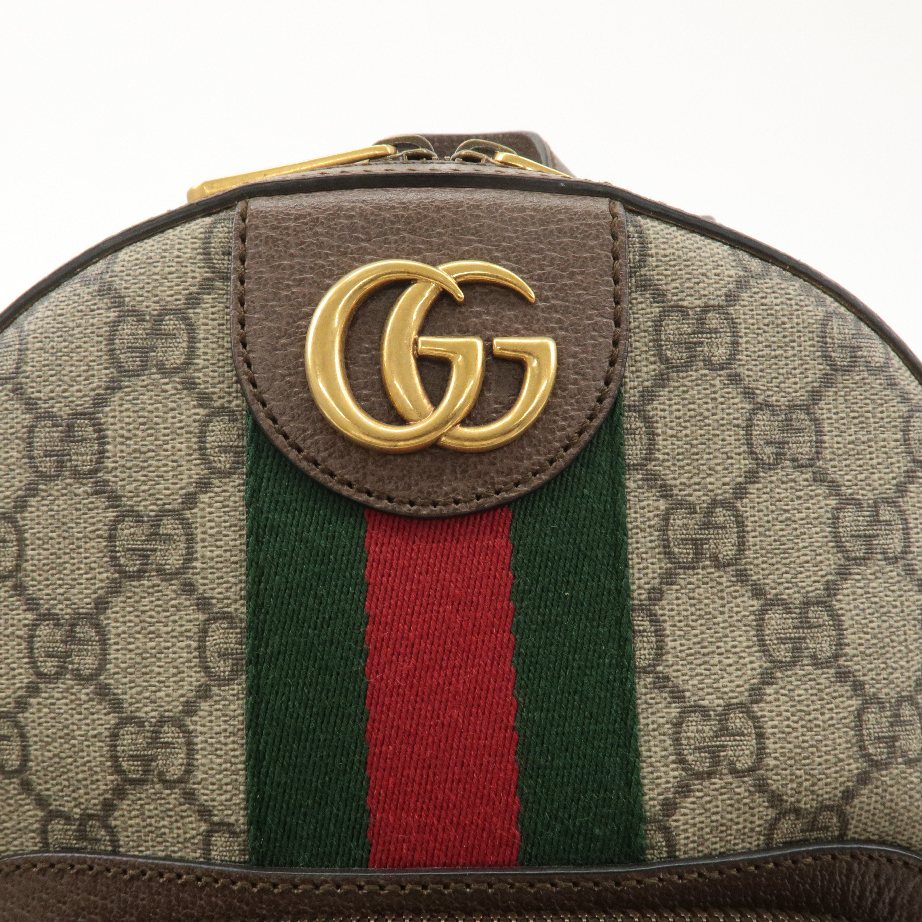 GUCCI Ophidia GG Supreme Leather Small Back Pack Beige 547965