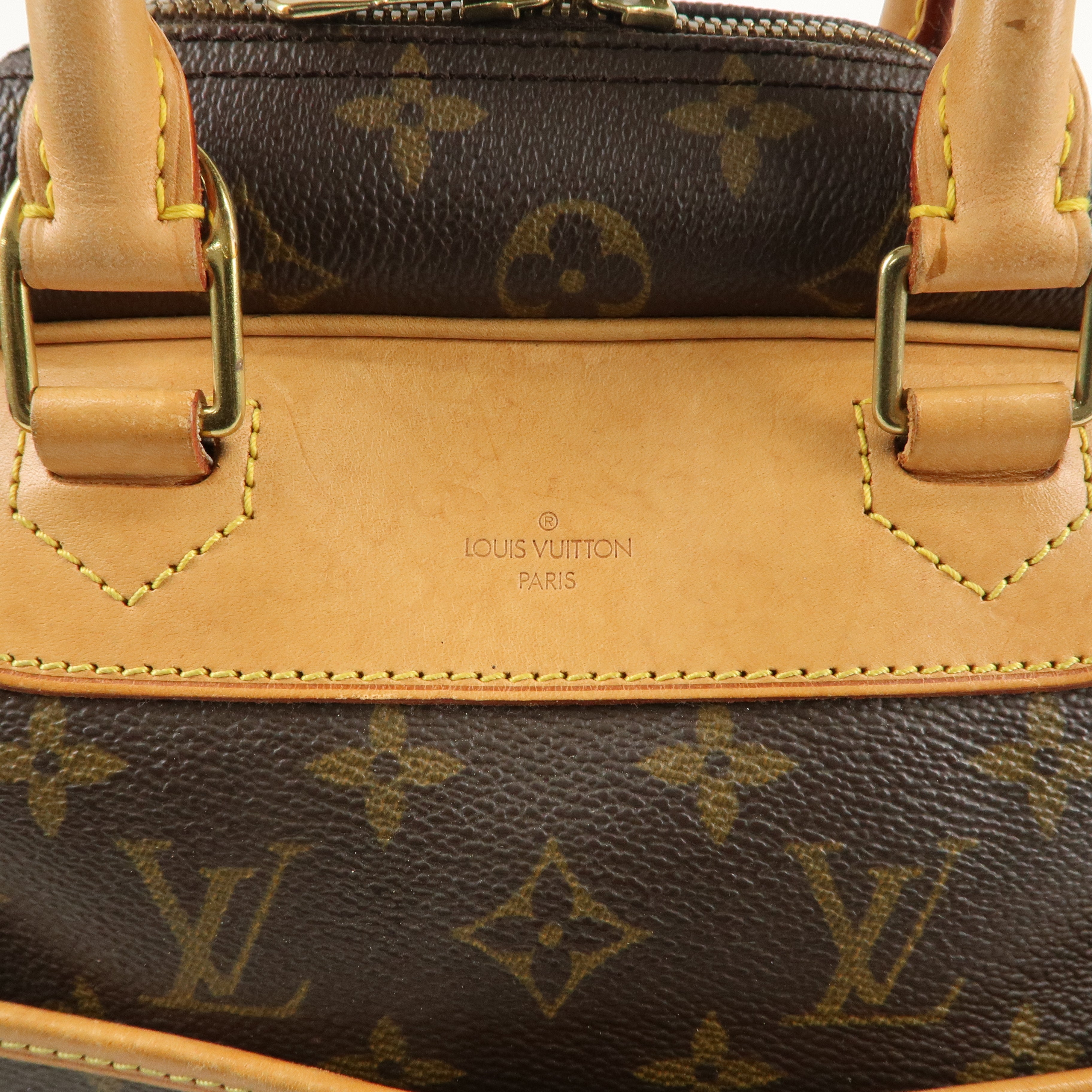 Louis Vuitton Monogram Deauville Hand Bag Brown M47270