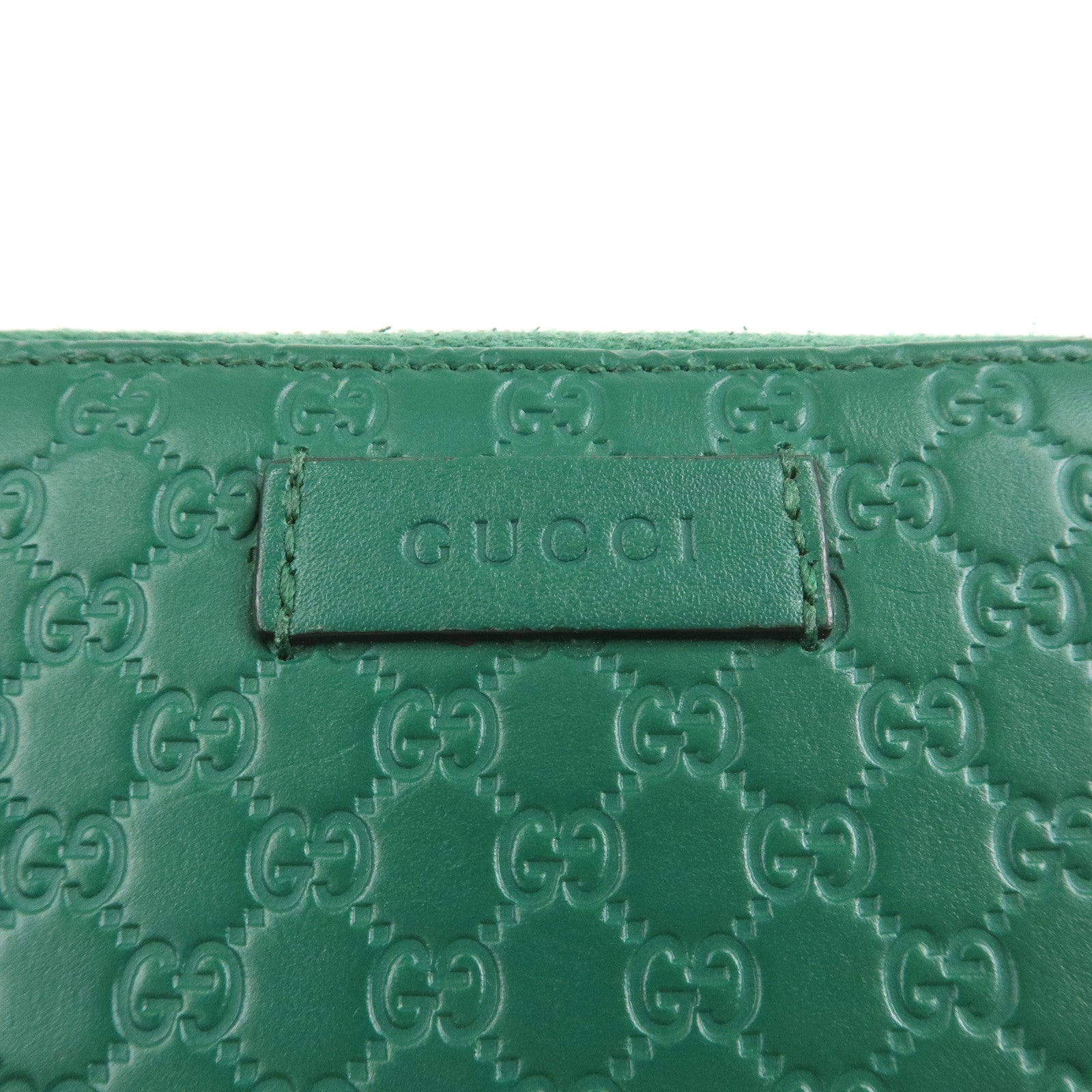 GUCCI Micro Guccisima Leather Round Zipper Coin Case 544249 Used