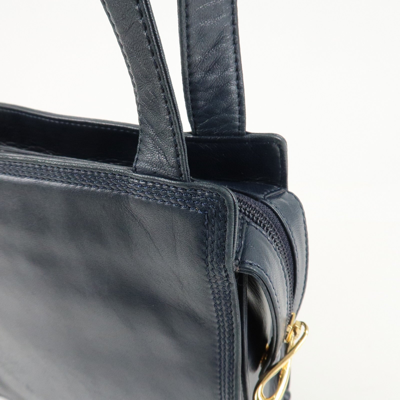 LOEWE Anagram Leather Shoulder Bag Navy