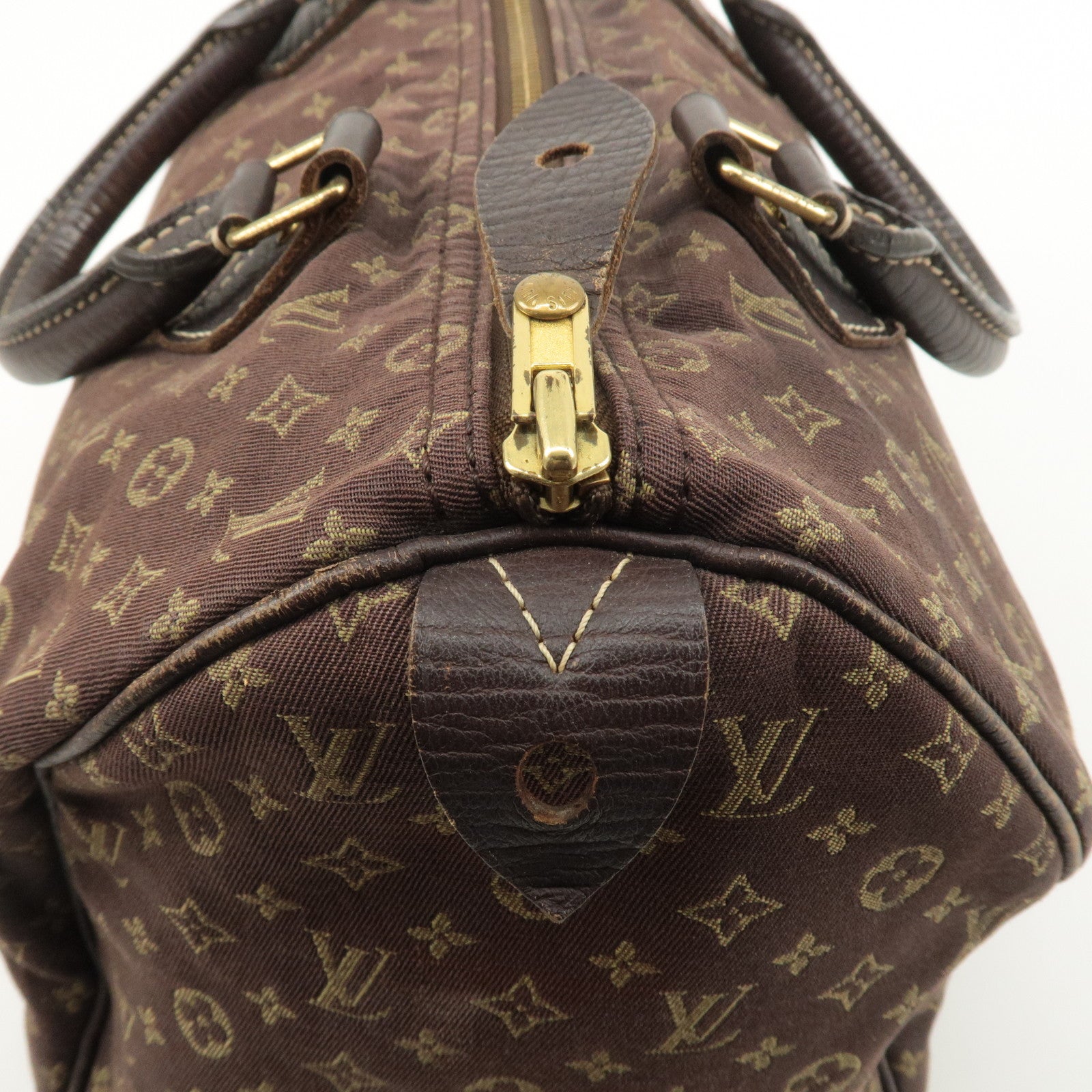 Louis Vuitton Monogram Mini Lin Speedy 30 Boston Bag Ebene M95224