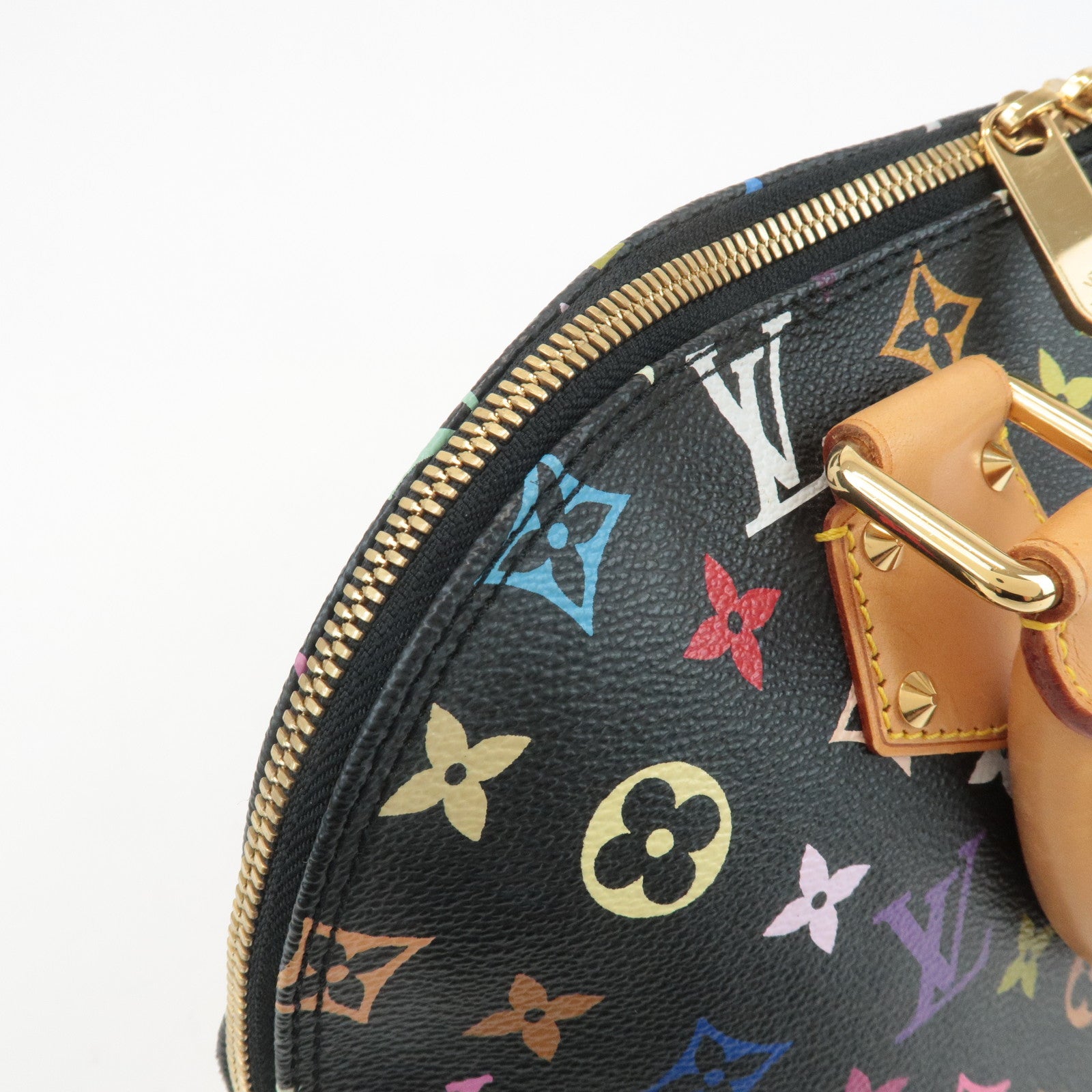 Louis Vuitton Monogram Multicolor Alma Hand Bag Noir M92646