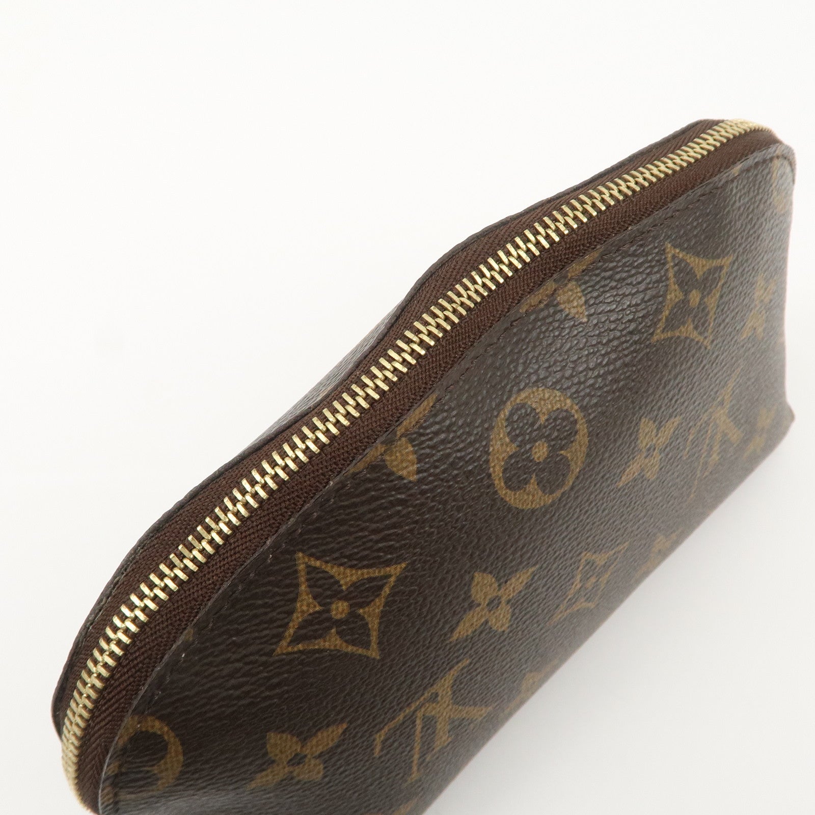 Louis Vuitton Monogram Pochette Cosmetic Pouch Brown M47515 Used