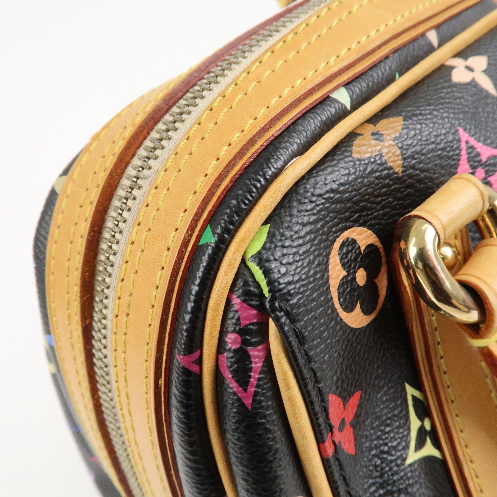 Louis Vuitton Monogram Multi Color Priscilla Hand Bag Noir M40097 Used