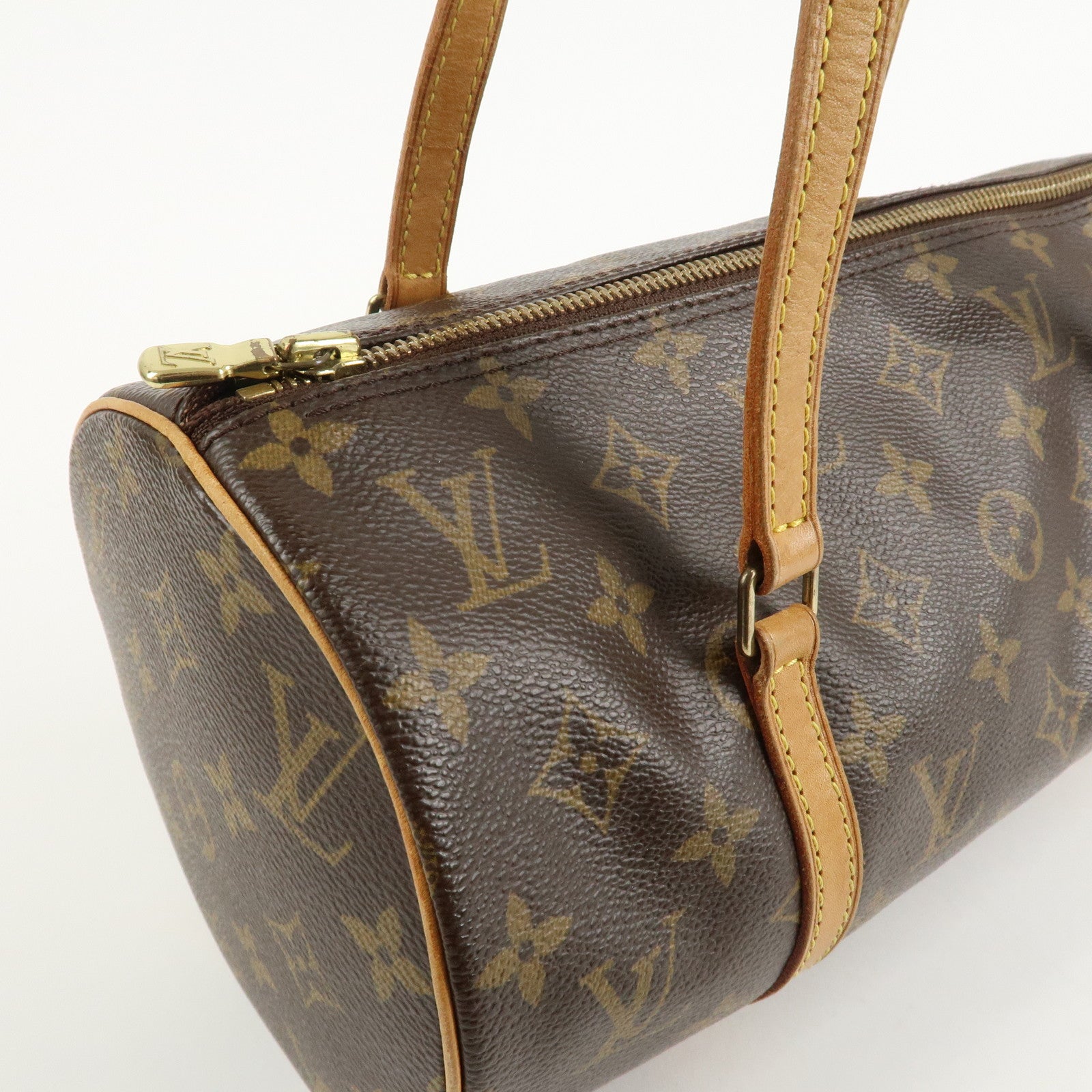 Louis Vuitton Monogram Papillon 30 Hand Bag Brown M51385 Used