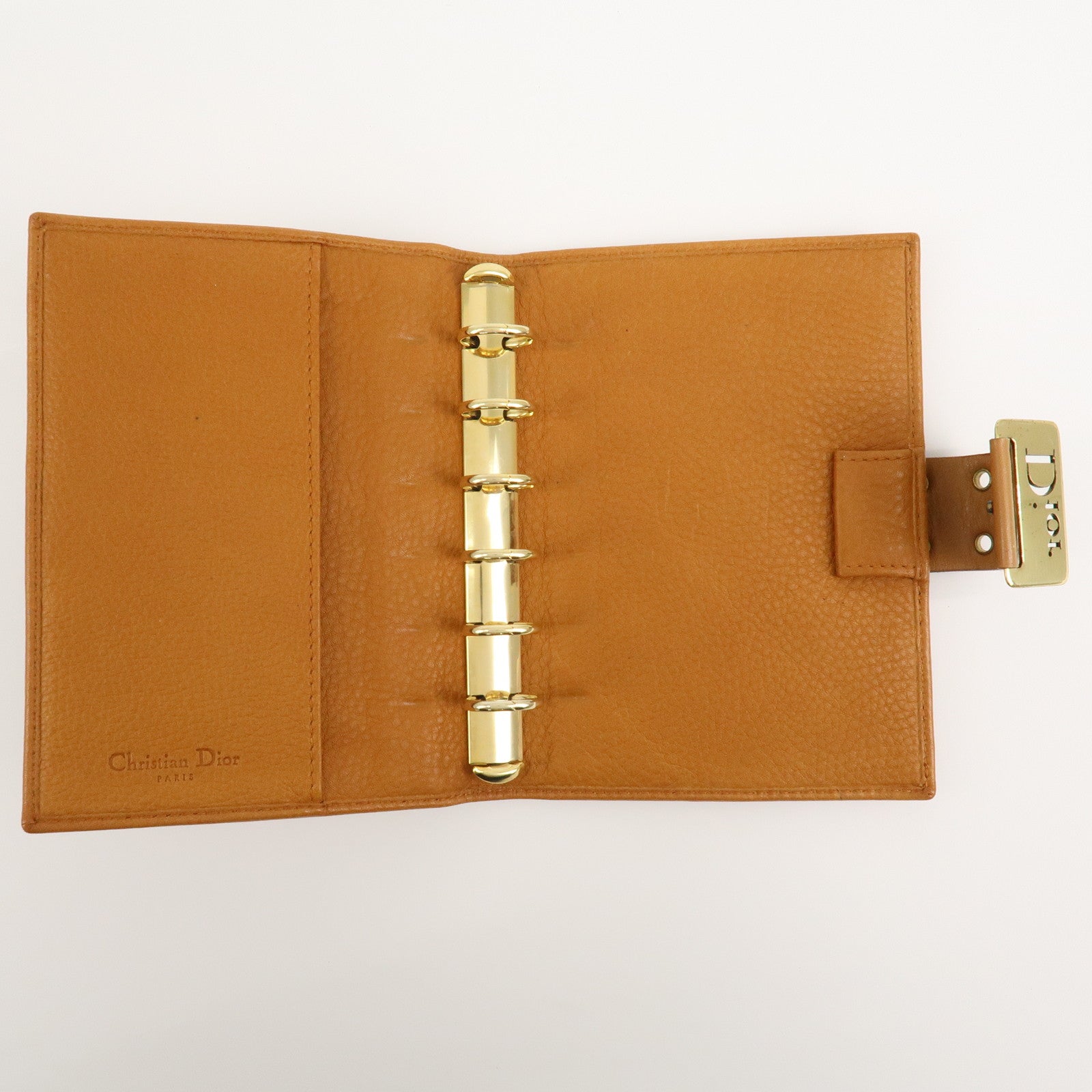 Christian Dior Street Chic Leather Agenda Planner Cover Brown