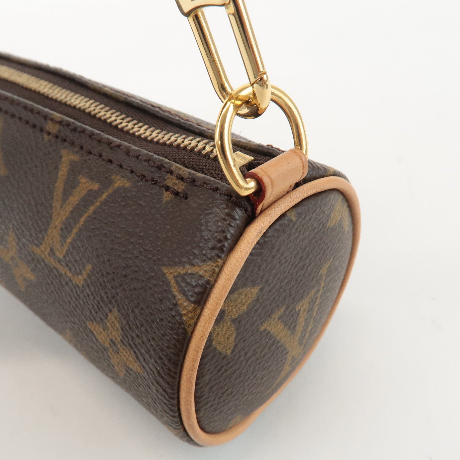 Louis Vuitton Monogram Mini Pouch for Papillon Bag New Style Brown Used