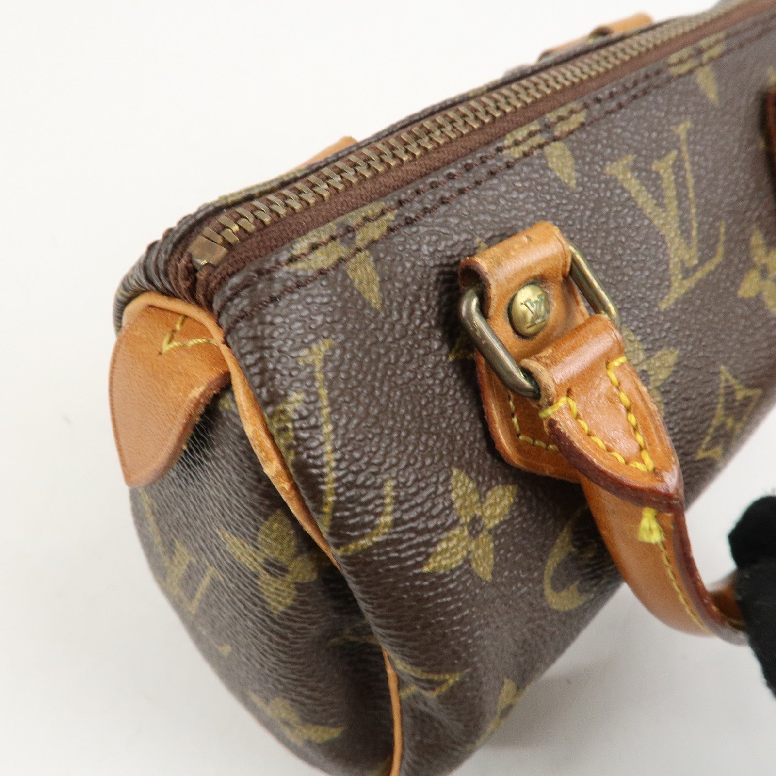 Louis Vuitton Monogram Mini Speedy Hand Bag Brown M41534