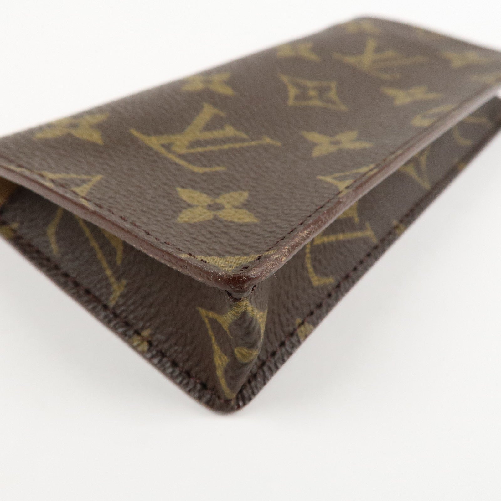 Louis Vuitton Monogram Set of 2 Glasses Case Brown M62962 Used