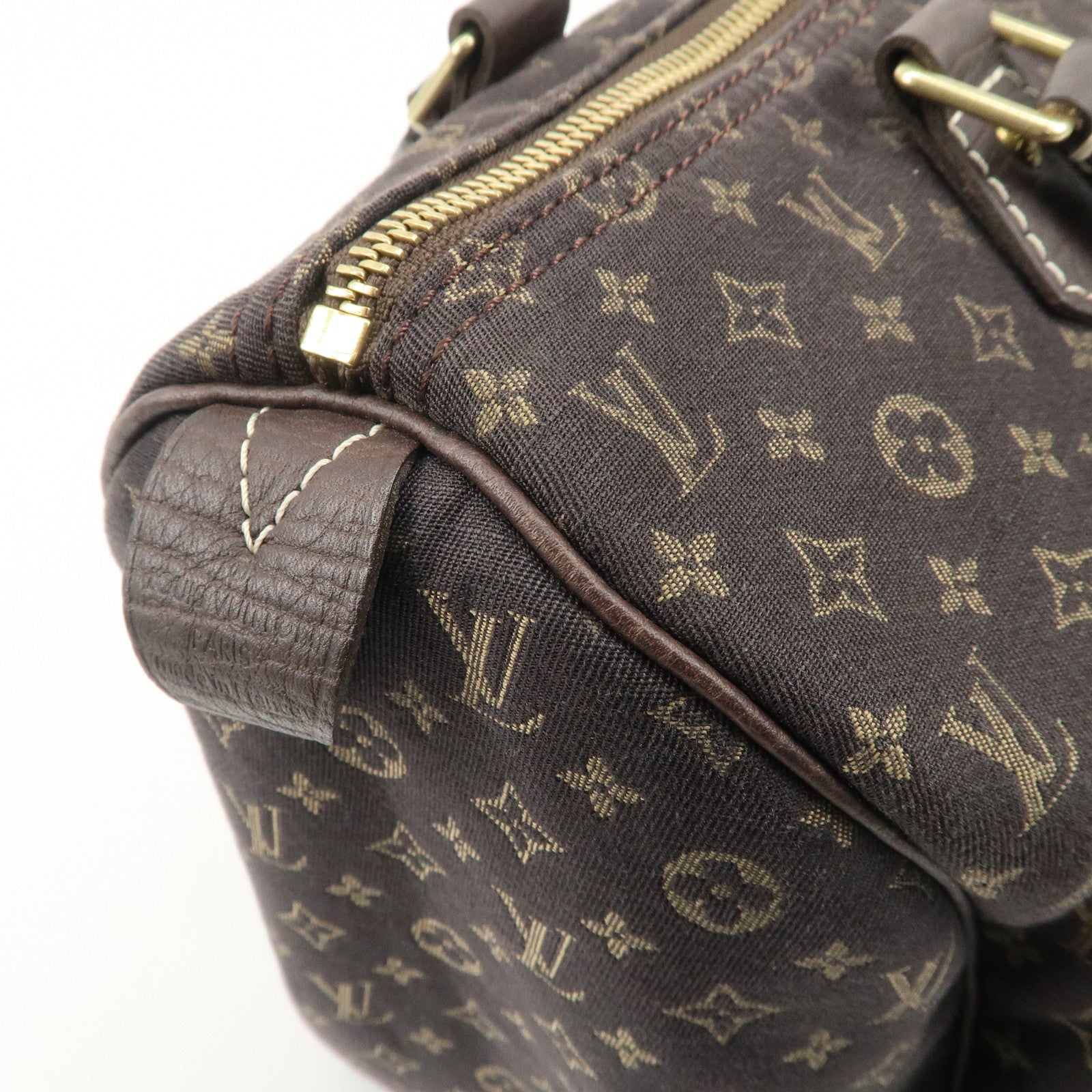 Louis Vuitton Monogram Mini Lin Speedy 30 Boston Bag Ebene M95224 Used