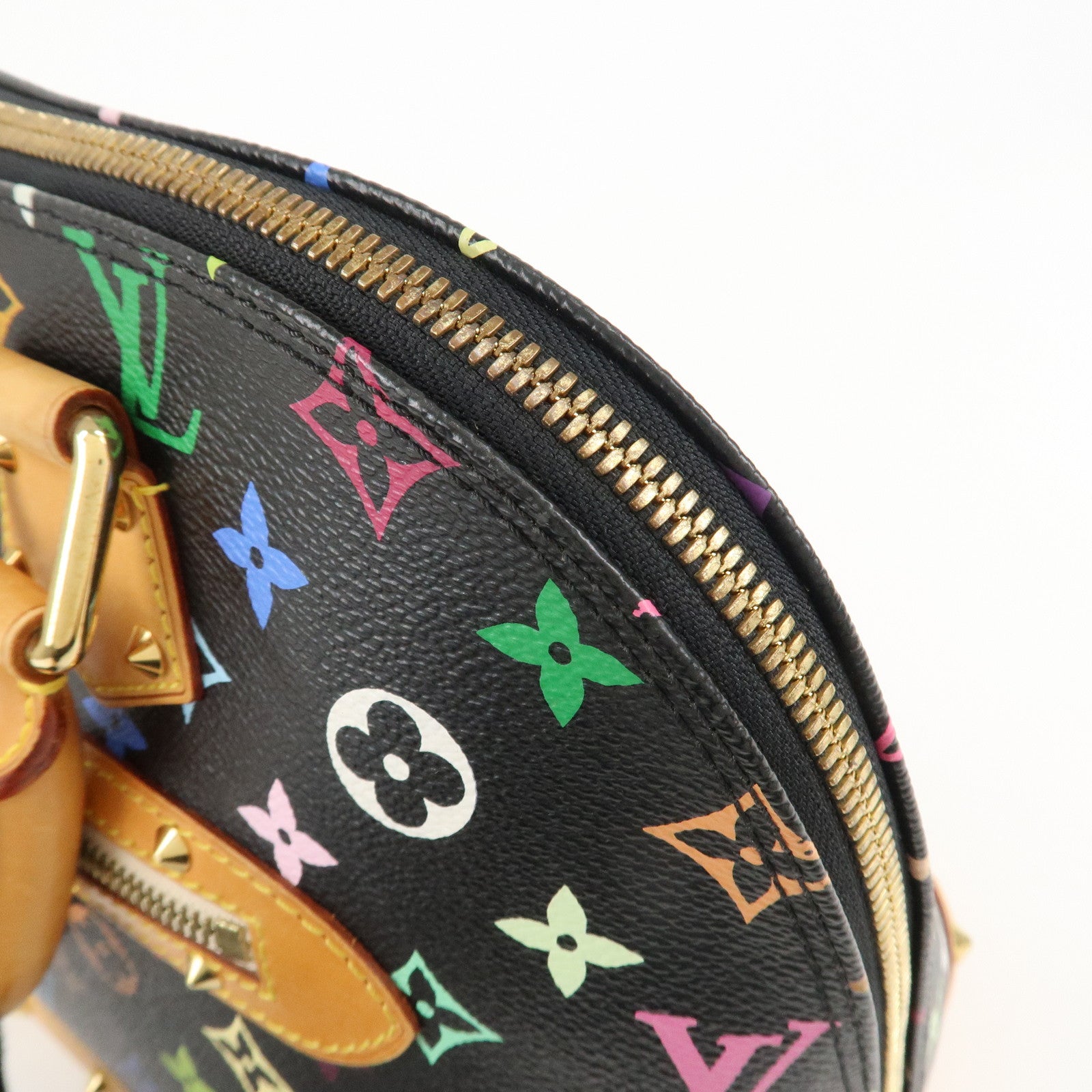 Louis Vuitton Monogram Multicolor Alma Hand Bag Noir M92646 Used