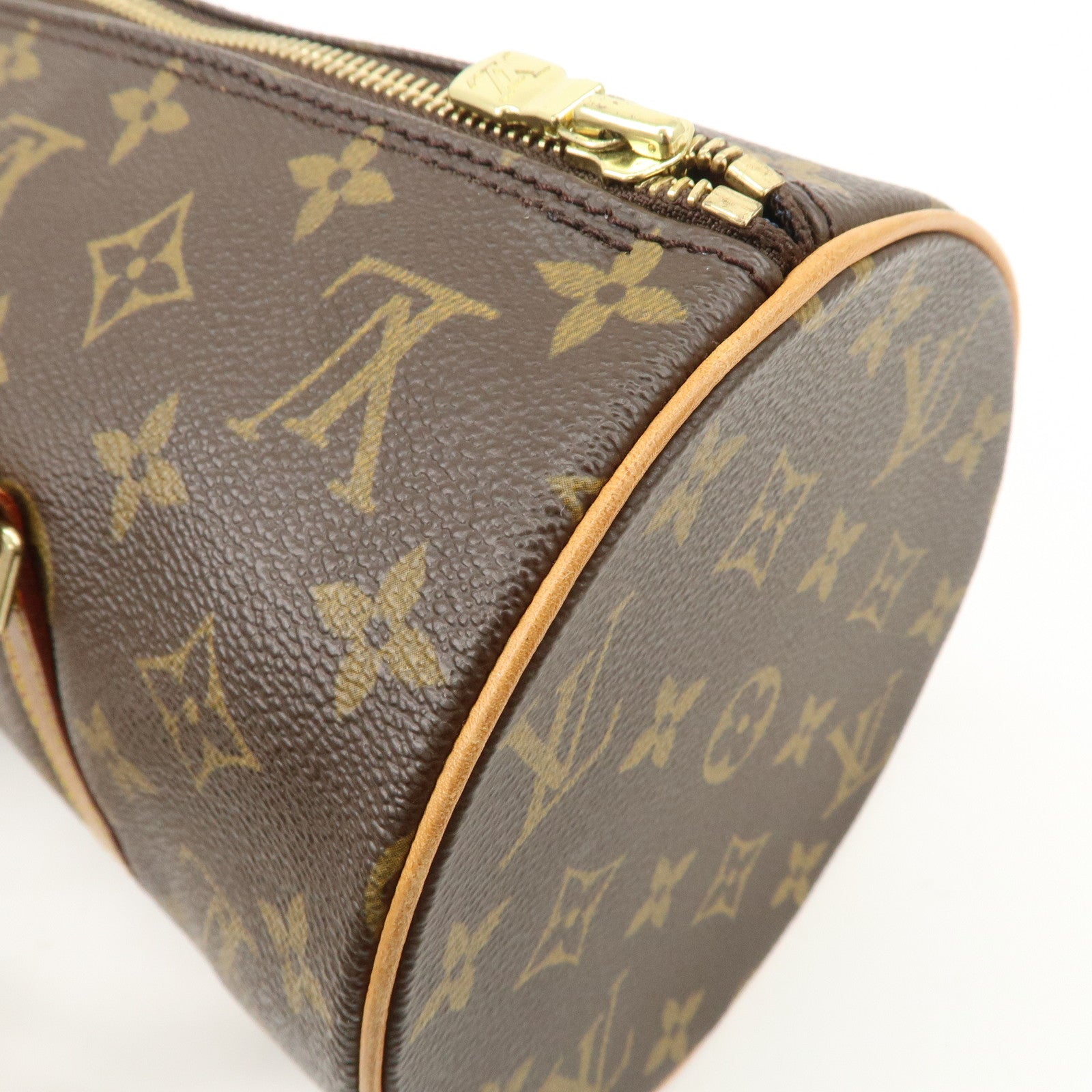 Louis Vuitton Monogram Papillon 30 Hand Bag Brown M51385 Used