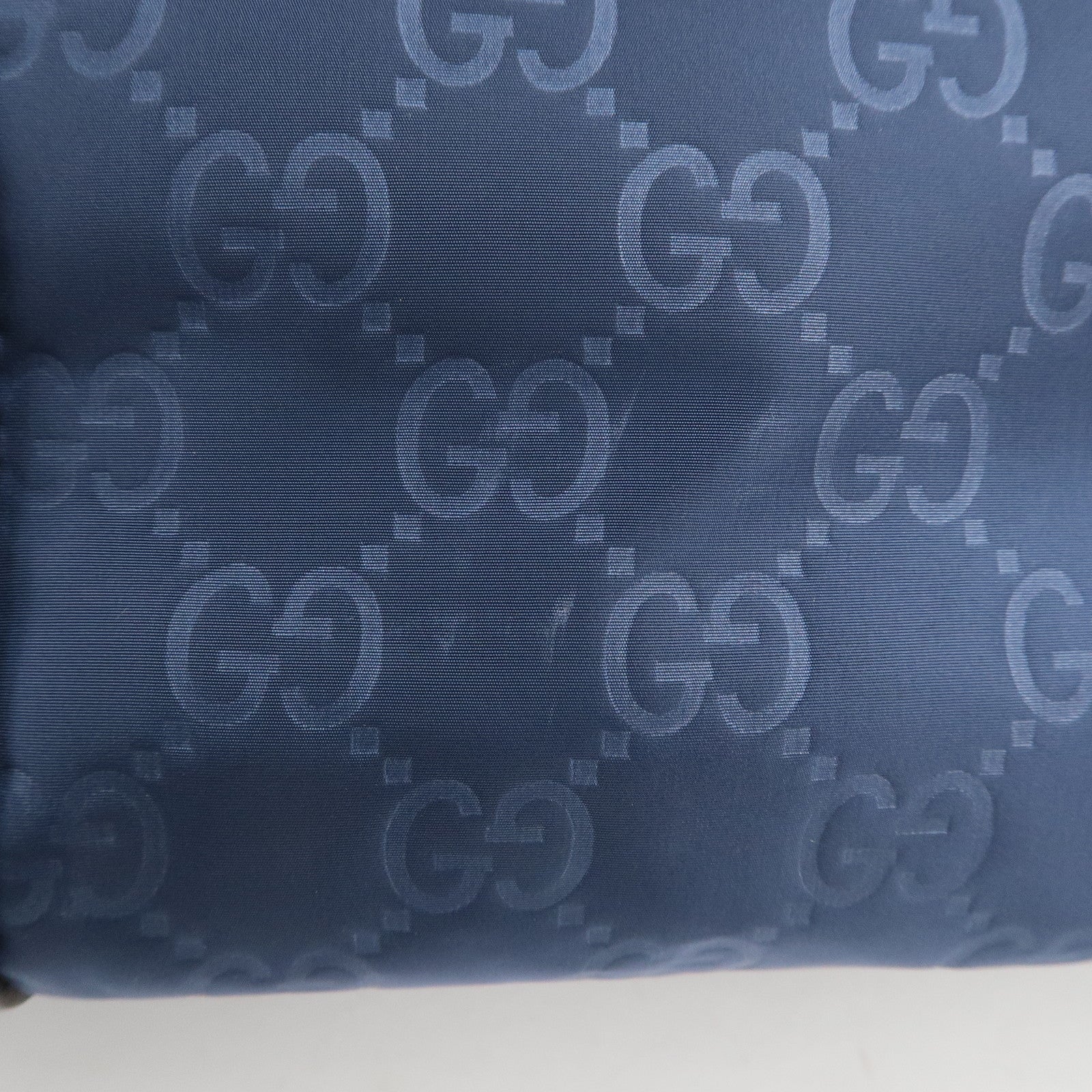 GUCCI GG Nylon Leather 2Way Bag Tote Bag 387067 Navy