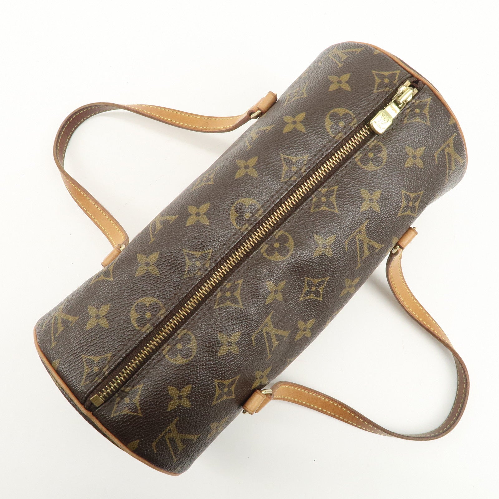 Louis Vuitton Monogram Papillon 26 Hand Bag M51386 Brown Used