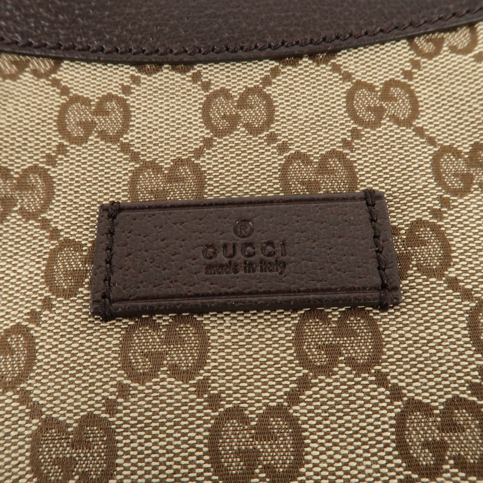 GUCCI Sherry GG Canvas Leather Shoulder Bag Beige Brown 189752