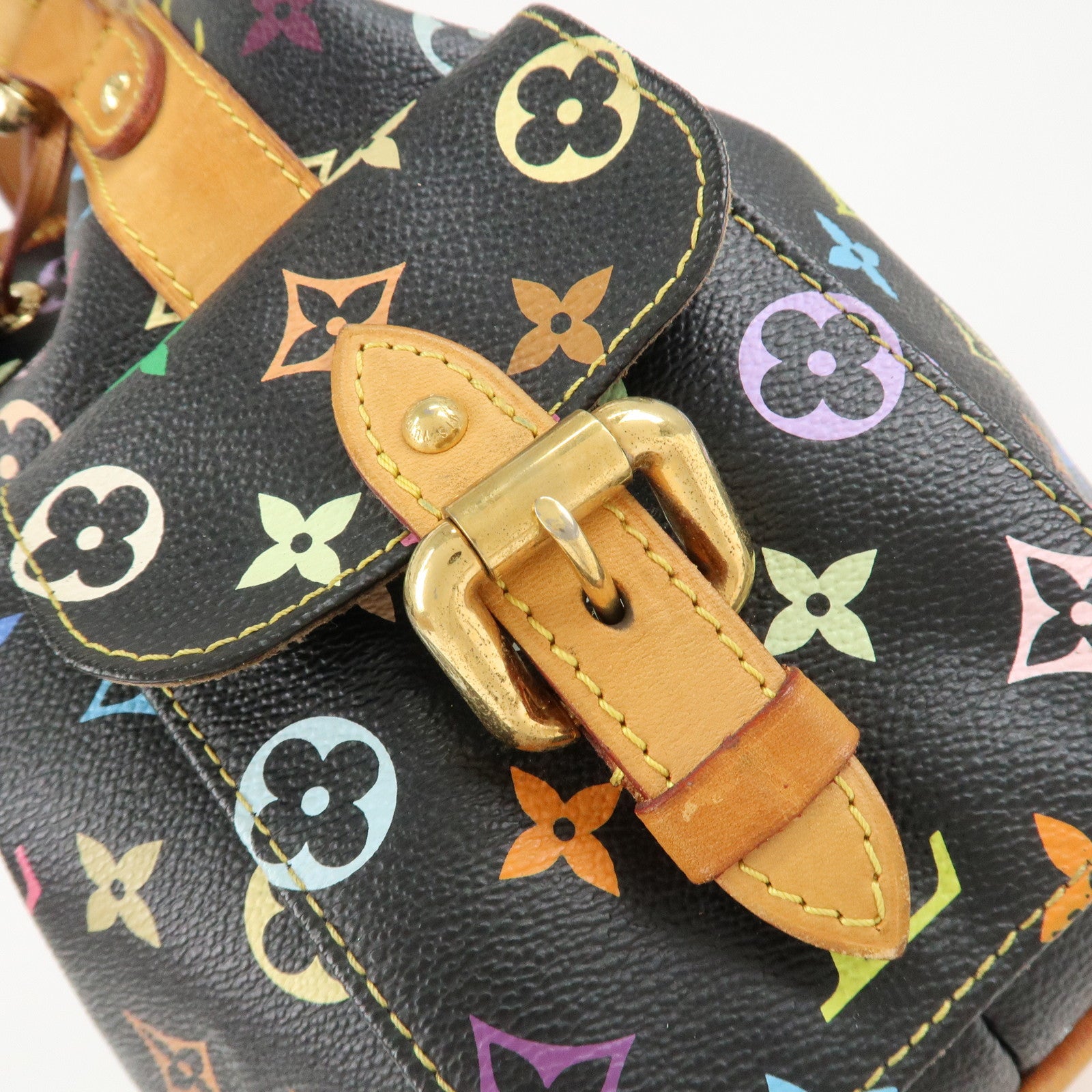 Louis Vuitton Monogram Multi Color Petit Noe Bag Noir M42230 Used