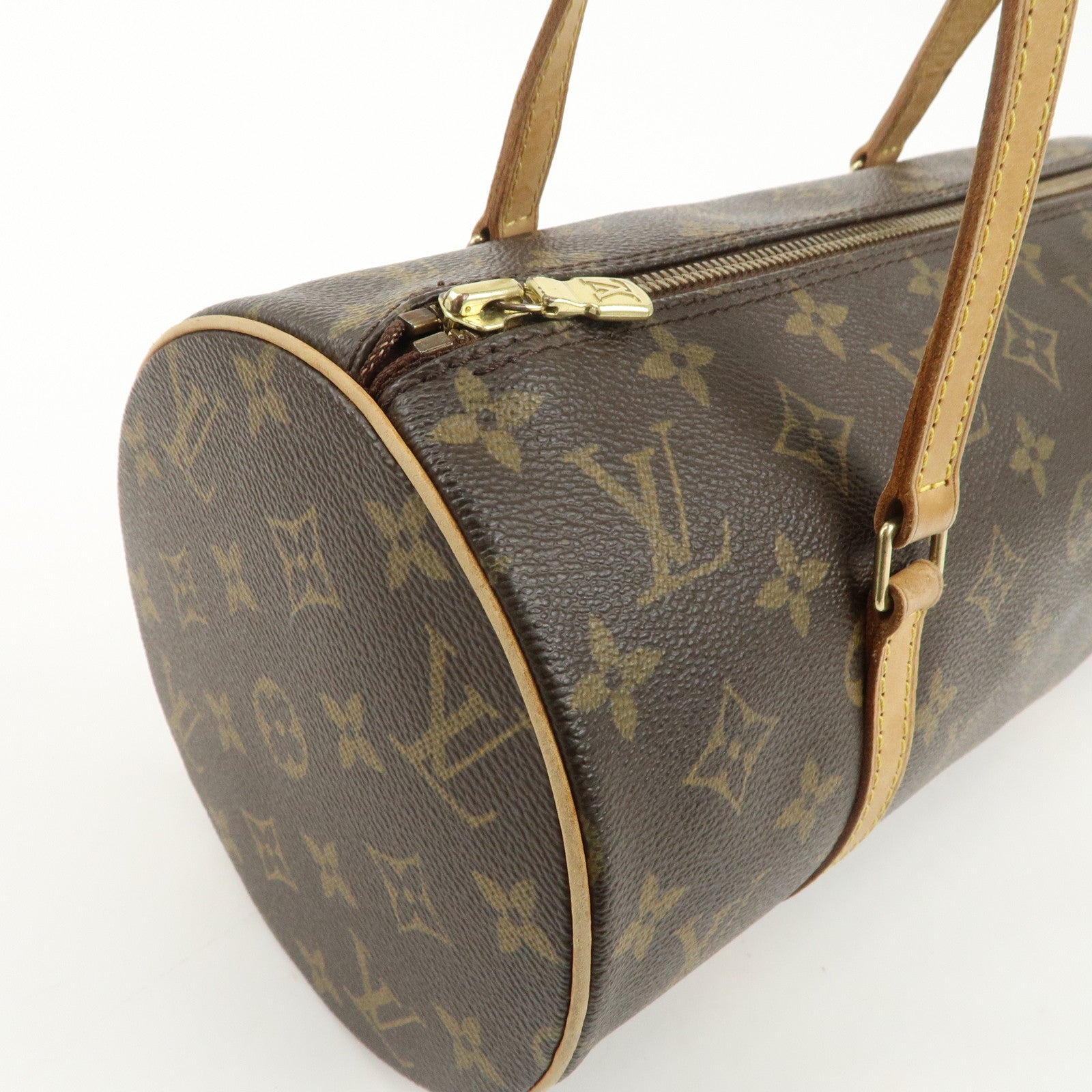 Louis Vuitton Monogram Papillon 30 Hand Bag Brown M51385 Used