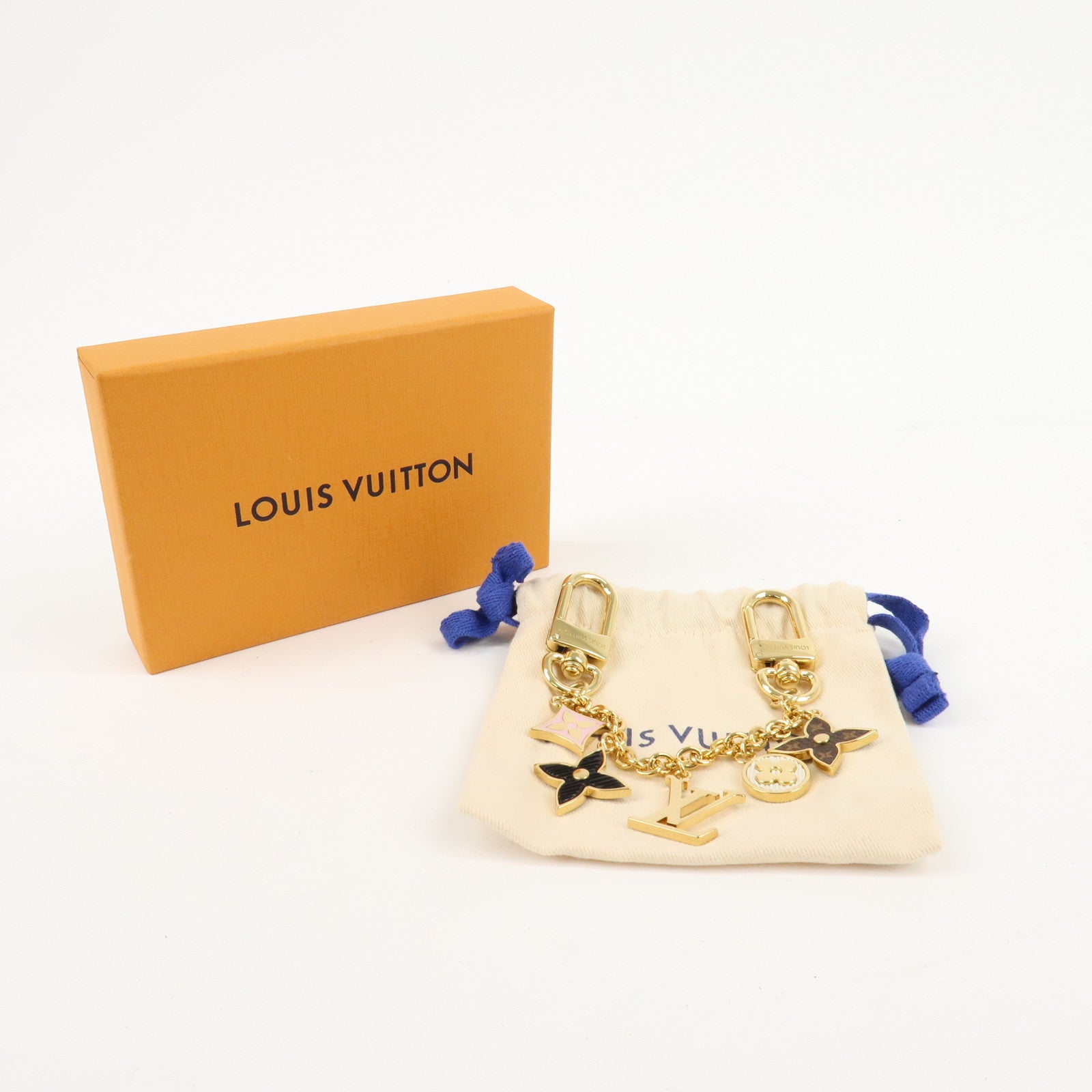 Louis Vuitton Bag Charm Chain Spring Street Gold M01188 Used