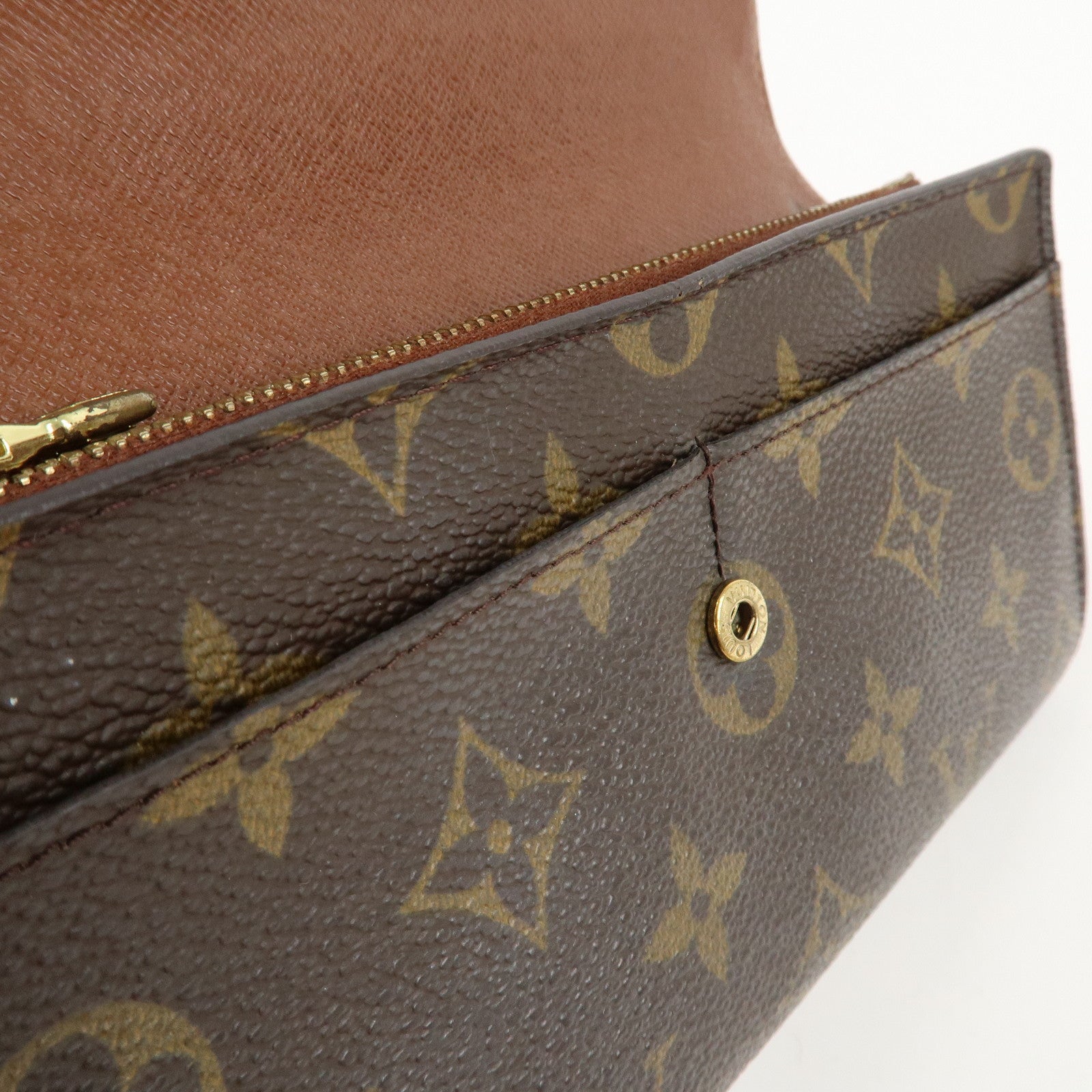 Louis Vuitton Monogram Porte Monnaie Credit Brown M61726 Used