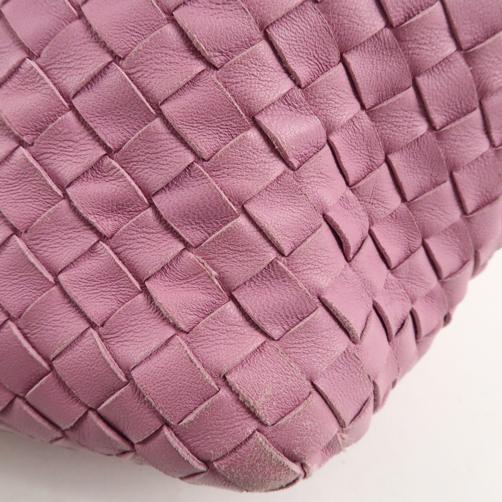 BOTTEGA VENETA Intrecciato Leather Mini Cesta Tote Bag Pink 481709