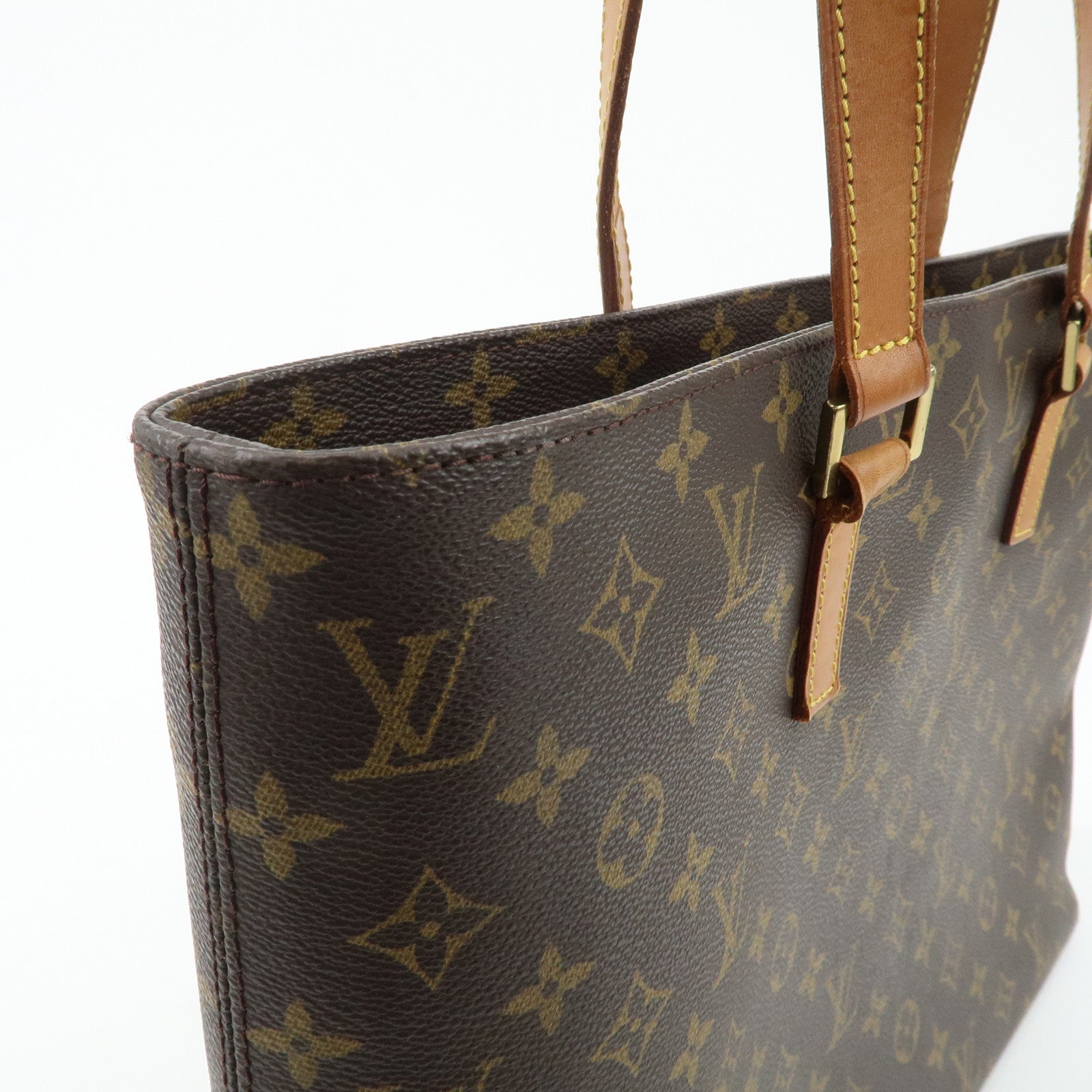 Louis Vuitton Monogram Luco Tote Bag Hand Bag Brown M51155 Used