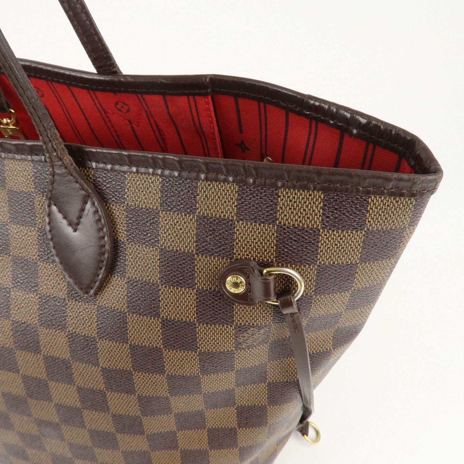 Louis Vuitton Damier Neverfull MM Tote Bag Damier Ebene N51105 Used