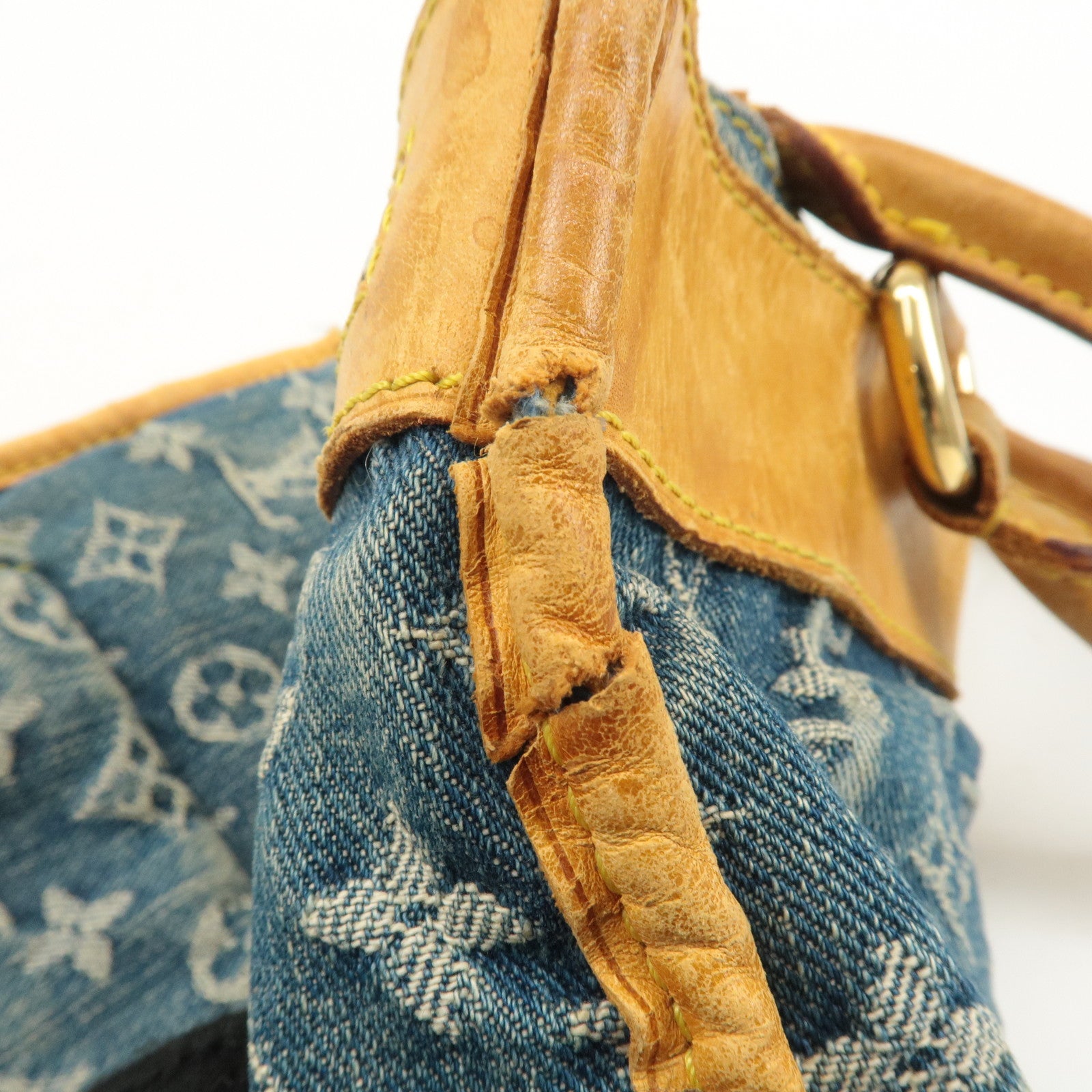 Louis Vuitton Monogram Denim Flat Shopper Tote Bag M95018