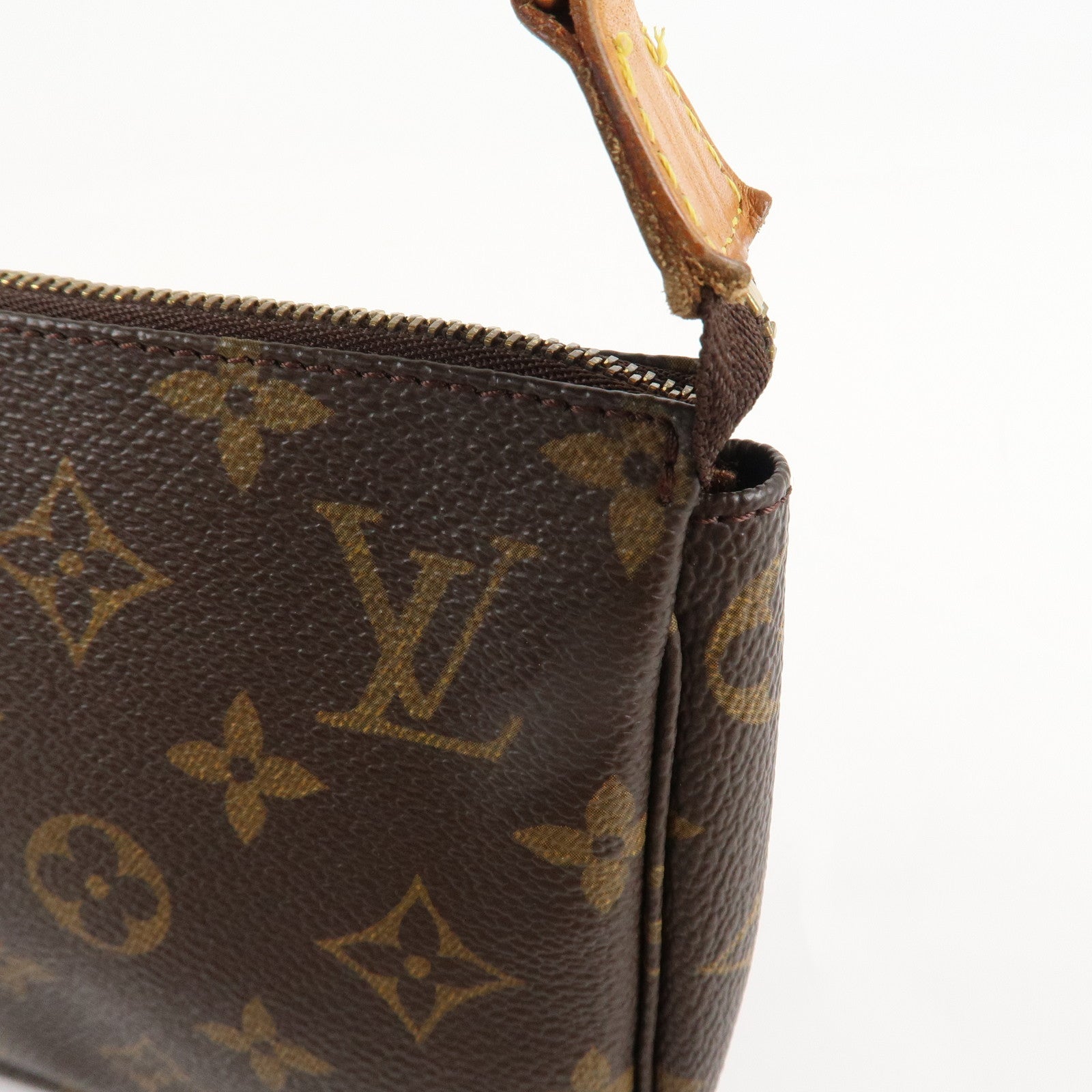 Louis Vuitton Monogram Pochette Accesoire Pouch Brown M51980 Used