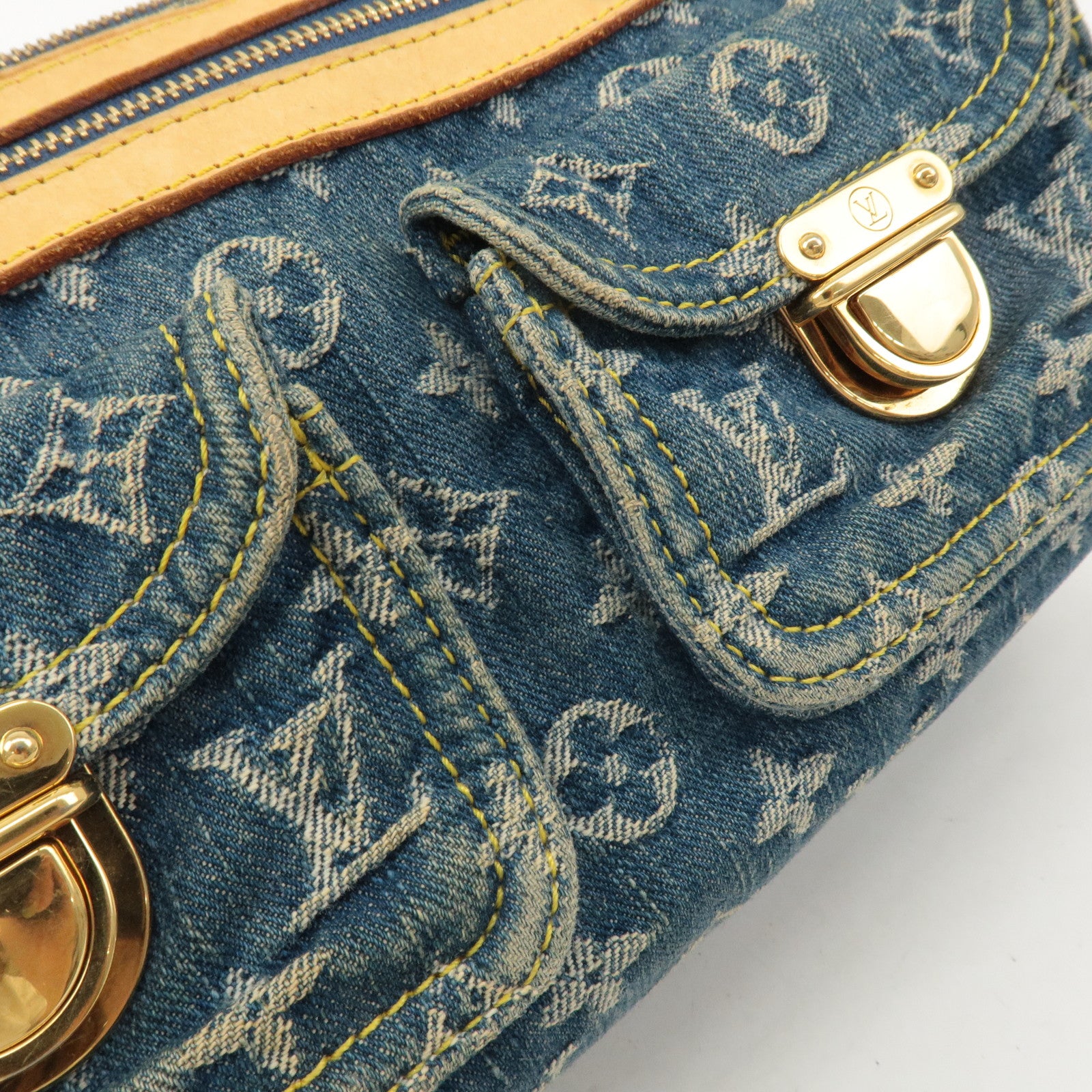 Louis Vuitton Monogram Denim Neo Speedy Boston Bag Blue M95019