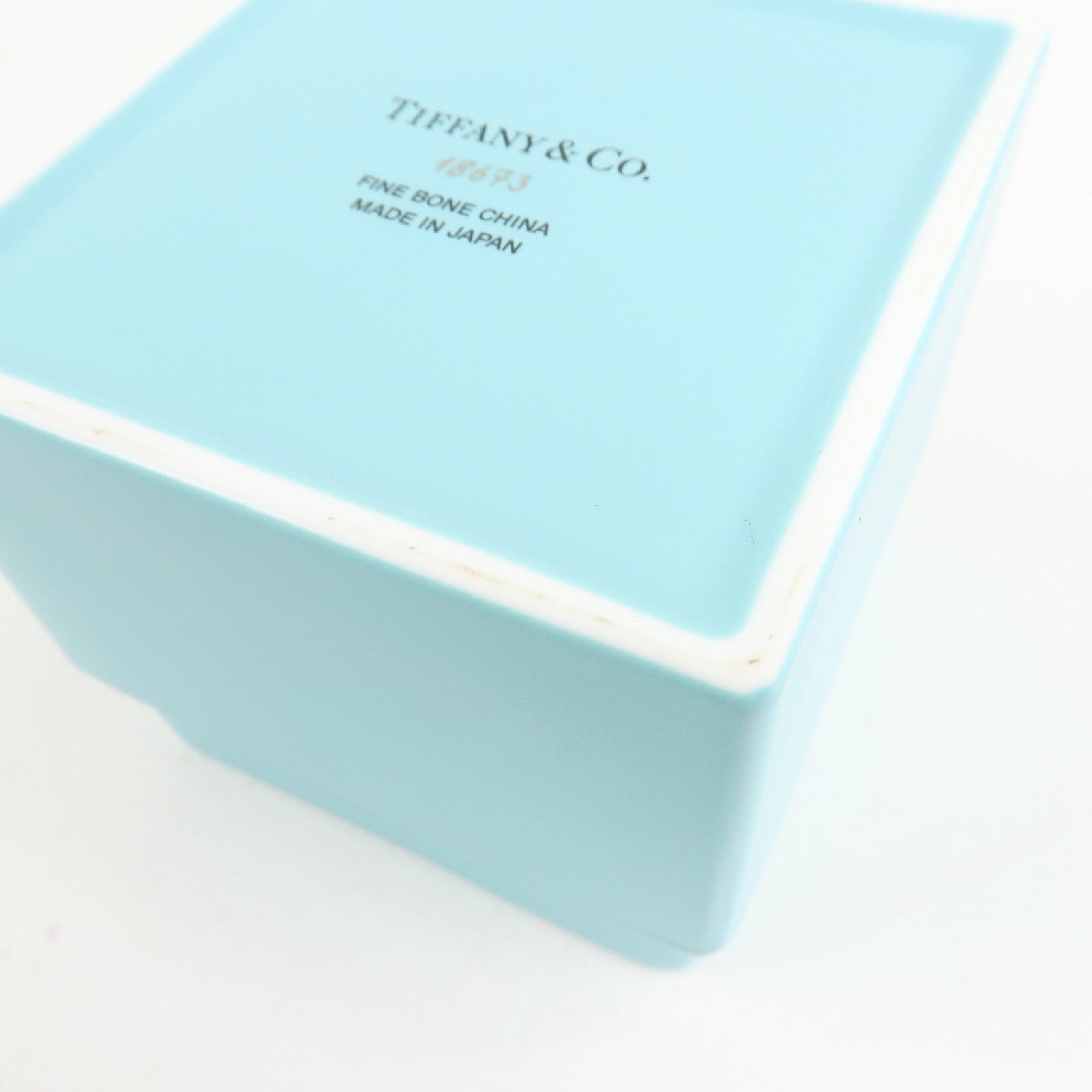 Tiffany&Co. Set of 2 Bone Ash Bone China Pottery Box Blue