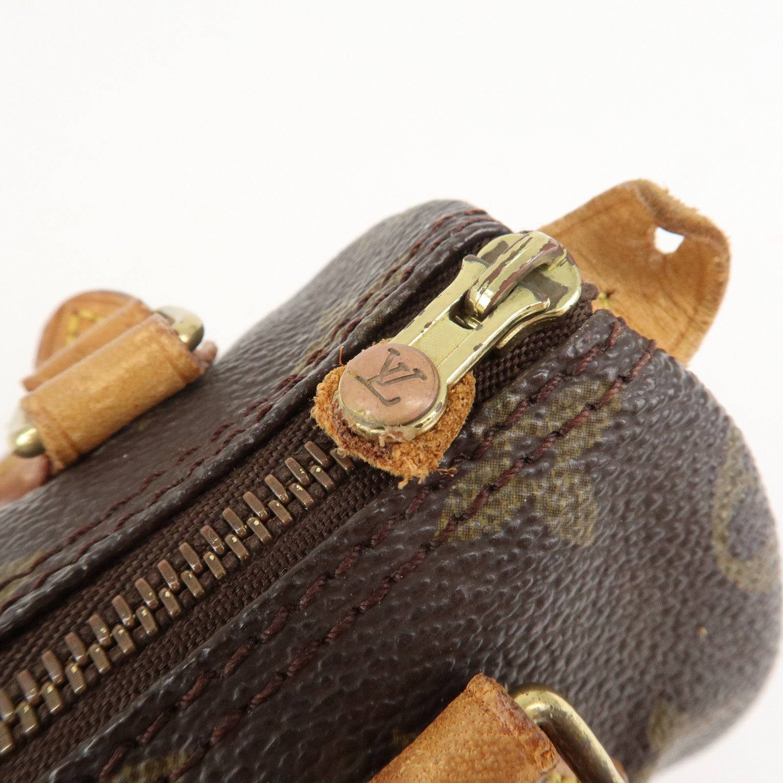 Louis Vuitton Monogram Mini Speedy Hand Bag Brown M41534 Used