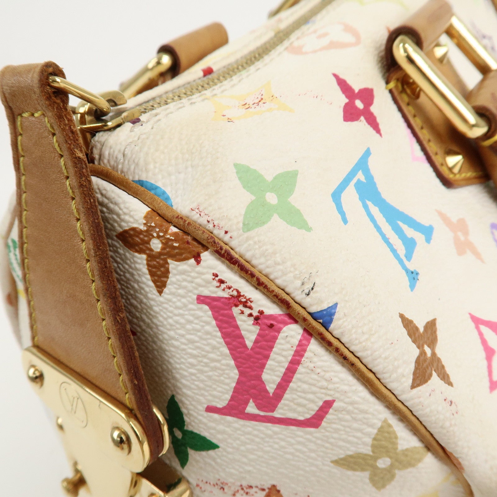 Louis Vuitton Monogram Multi Color Speedy 30 Hand Bag M92643 Used