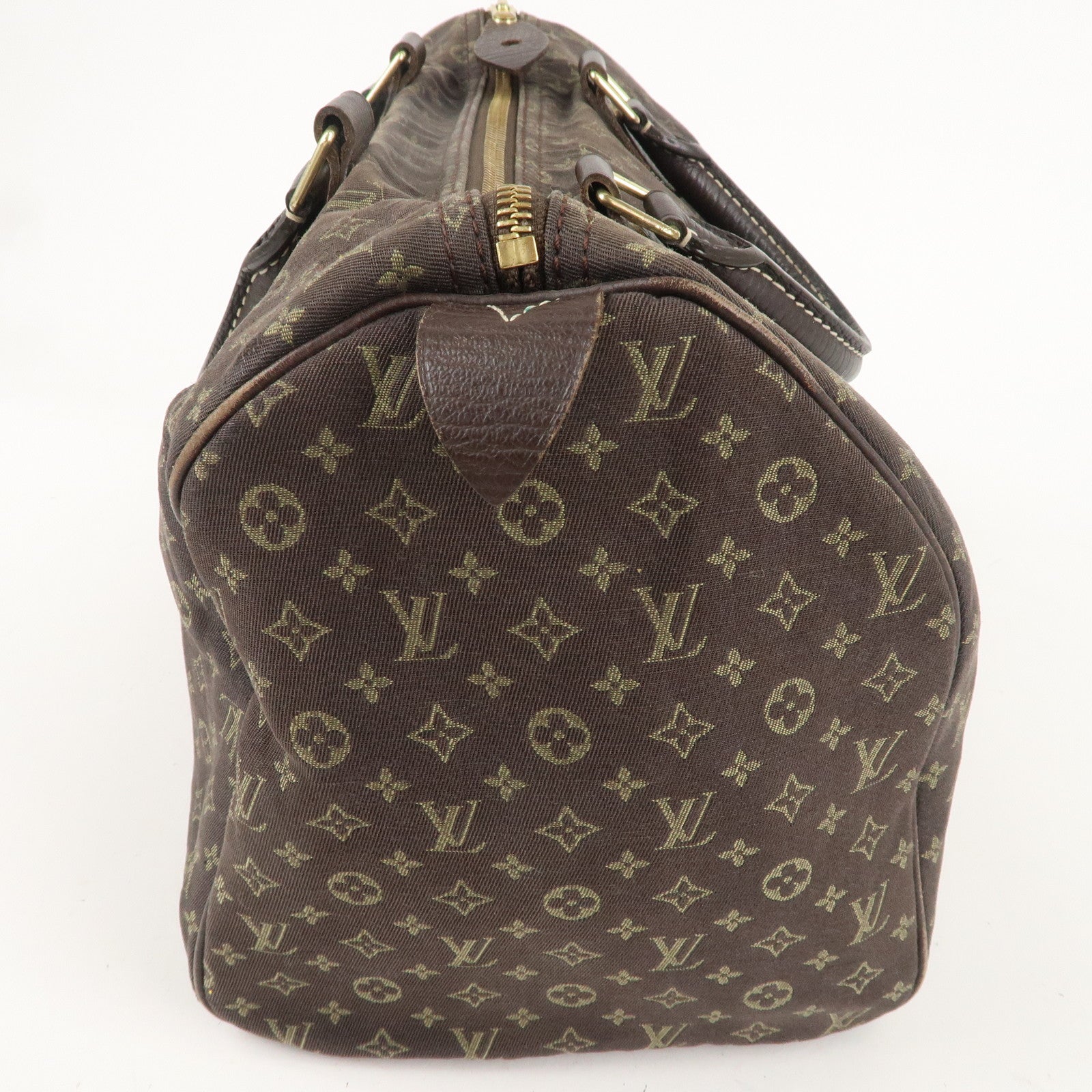 Louis Vuitton Monogram Mini Lin Speedy 30 Boston Bag Ebene M95224