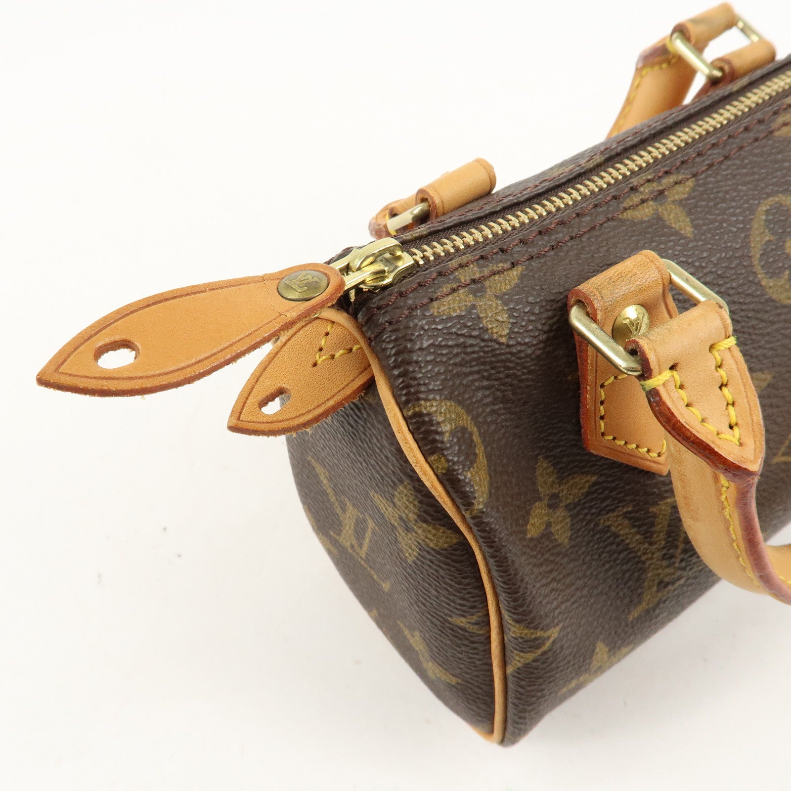 Louis Vuitton Monogram Mini Speedy Hand Bag Brown M41534 Used