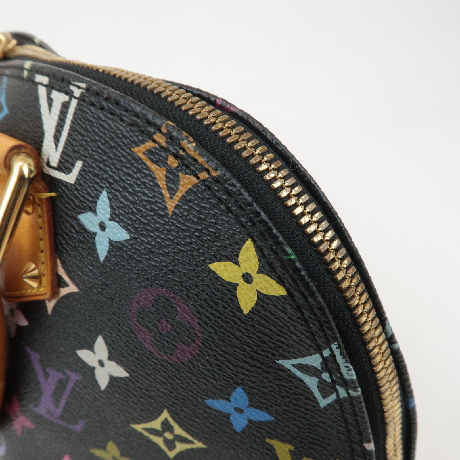 Louis Vuitton Monogram Multicolor Alma Hand Bag Noir M92646