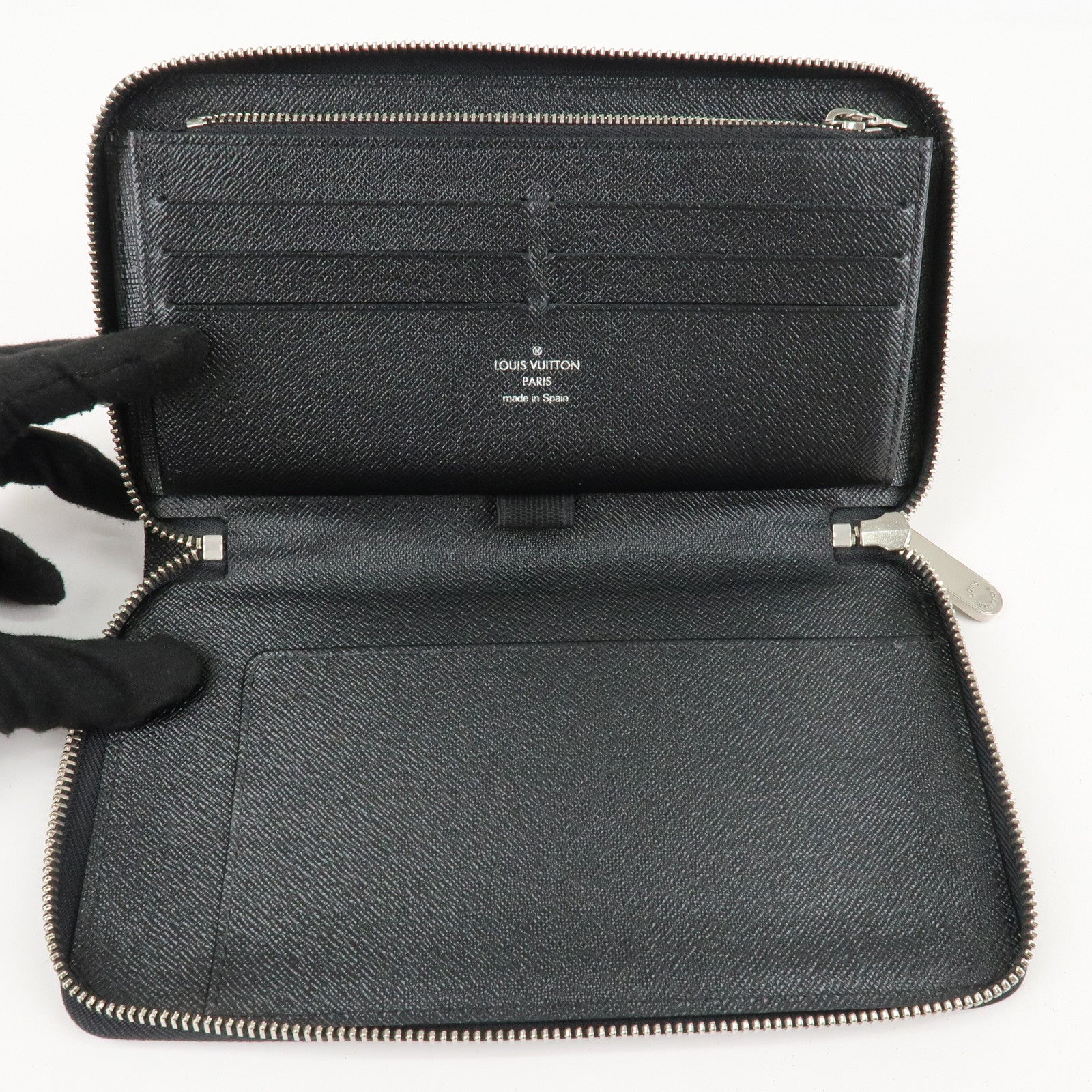 Louis Vuitton Epi Zippy Organizer Wallet Black Noir M63852