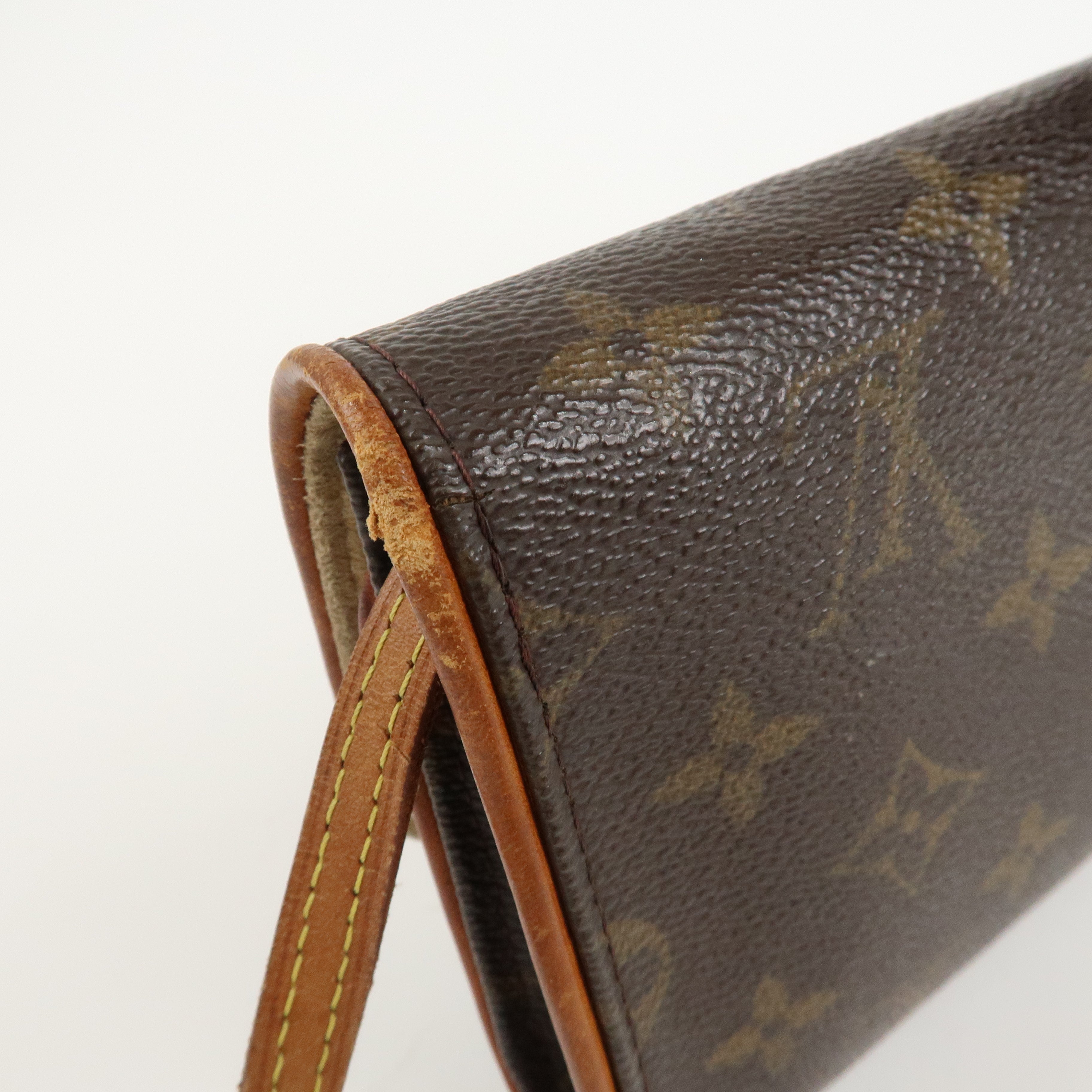 Louis Vuitton Monogram Pochette Twin GM 2Way Bag Brown M51852 Used