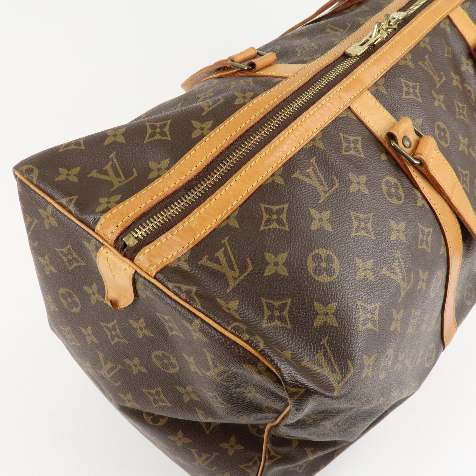 Louis Vuitton Monogram Sac Souple 55 Boston Bag Brown M41622 Used