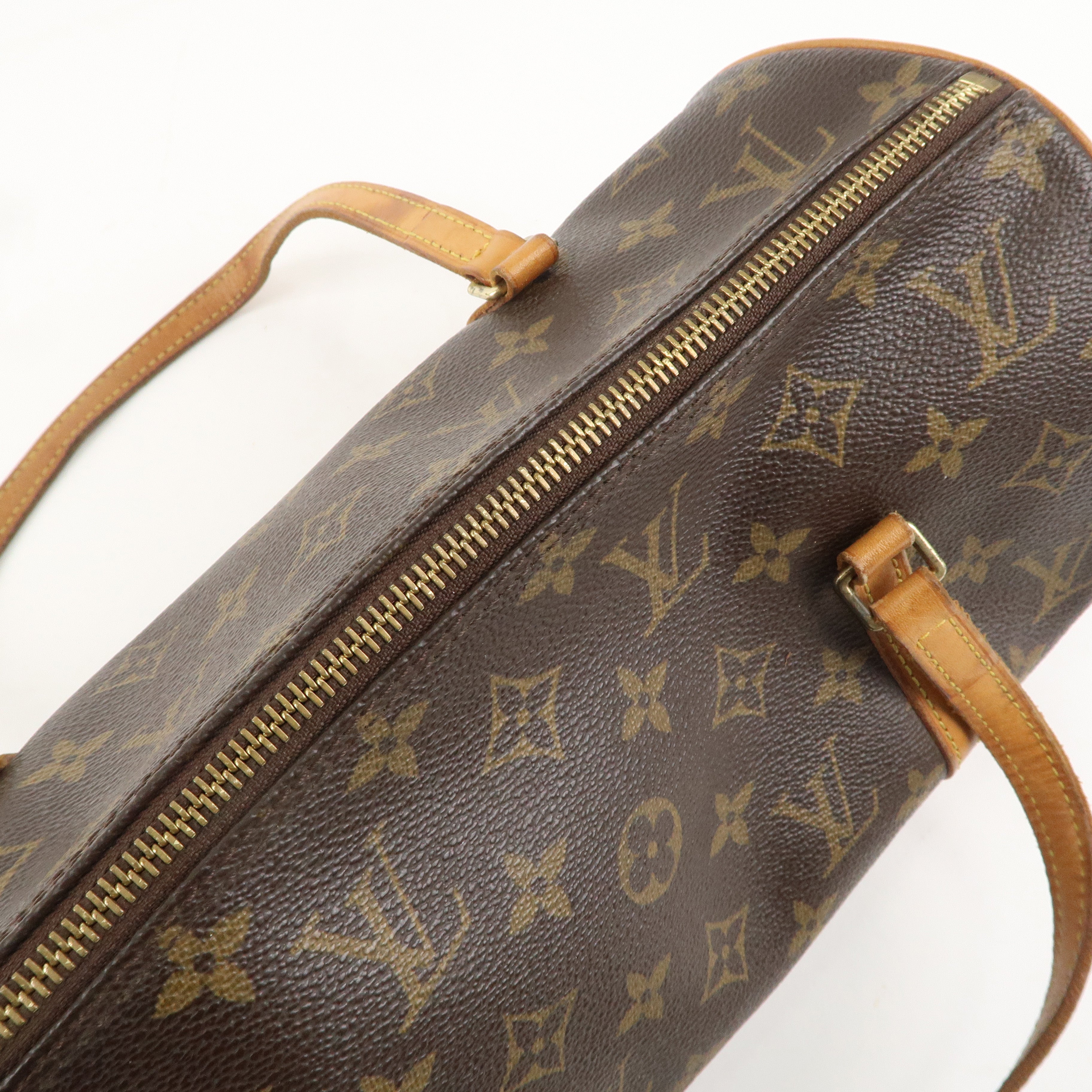 Louis Vuitton Monogram Papillon 30 Hand Bag 
Pouch Brown M51385