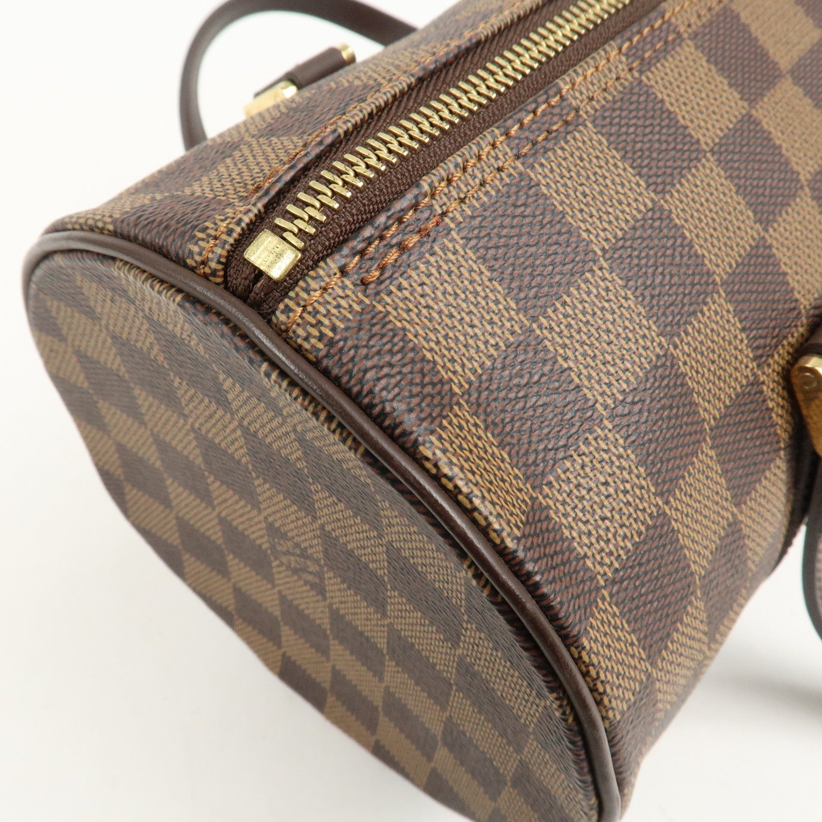 Louis Vuitton Damier Ebene Papillon 30 Hand Bag Brown N51303 Used