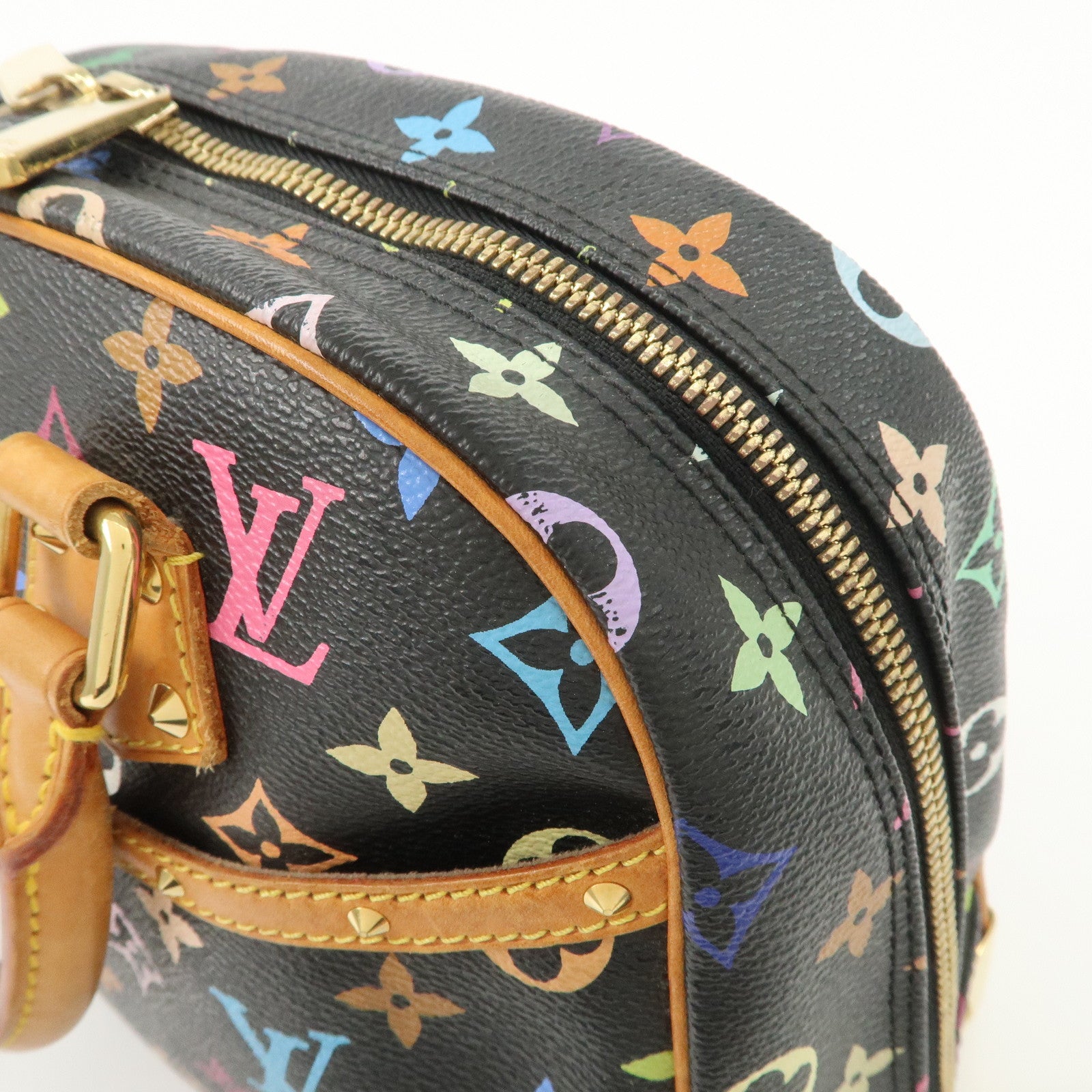 Louis Vuitton Monogram Multi Color Trouville Hand Bag M92662 Used