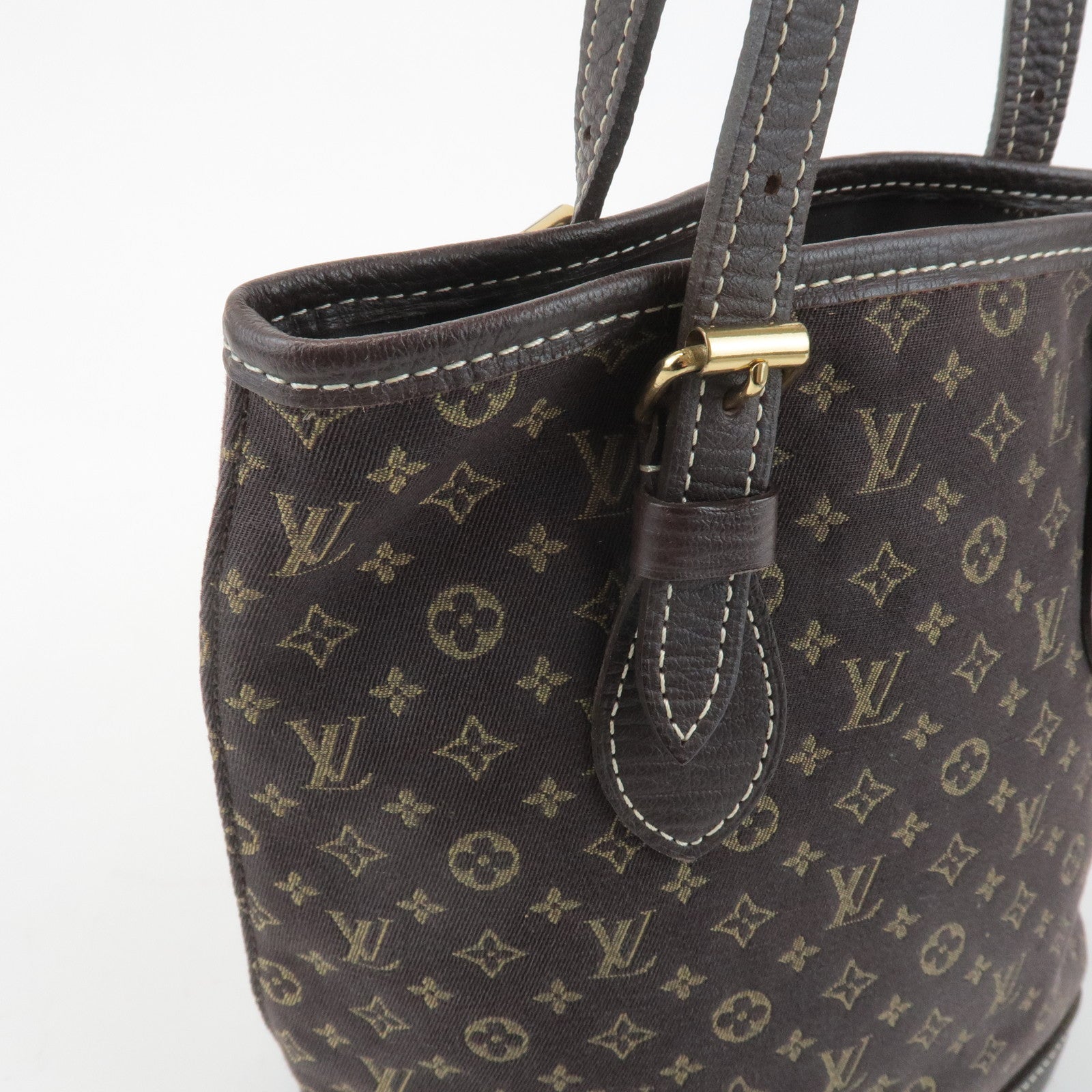 Louis Vuitton Monogram Mini Lin Bucket PM Shoulder Bag M95226 Used