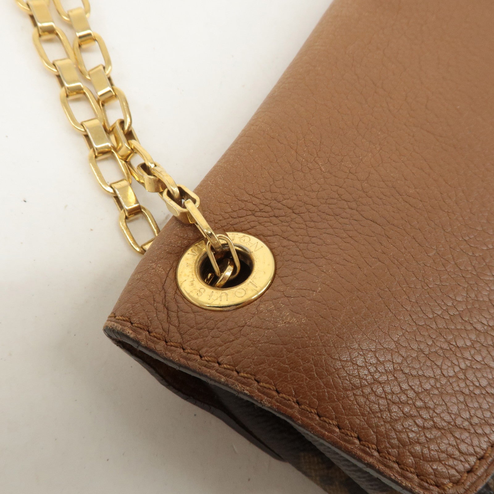 Louis Vuitton Monogram Pallas Chain Shoulder Bag Havane M41203