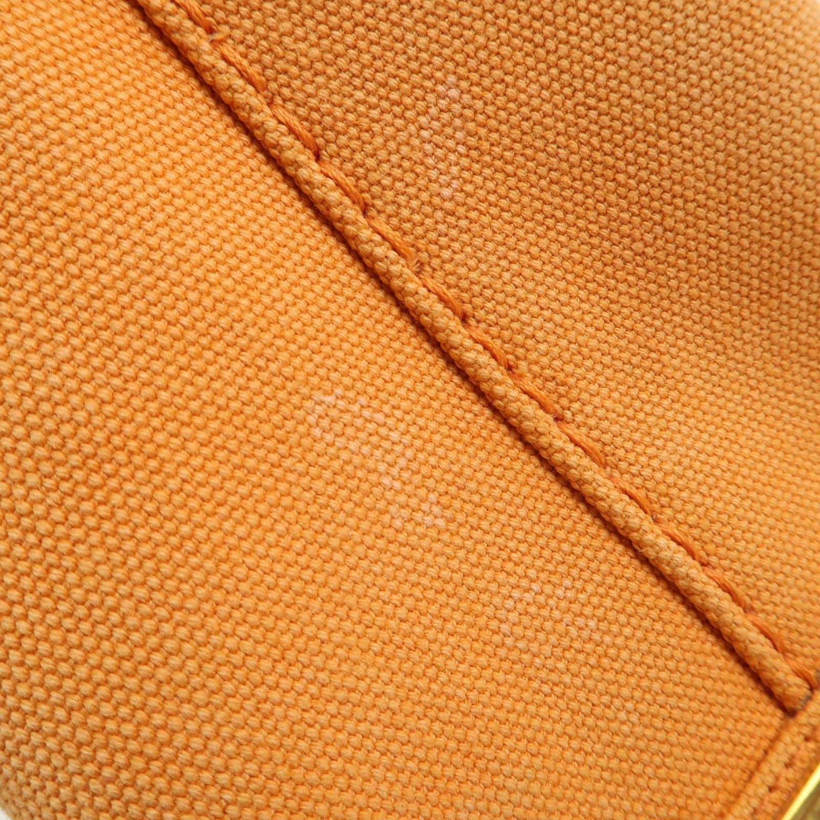 PRADA Logo Canapa Mini Canvas Tote Bag Hand Bag Orange BN2439