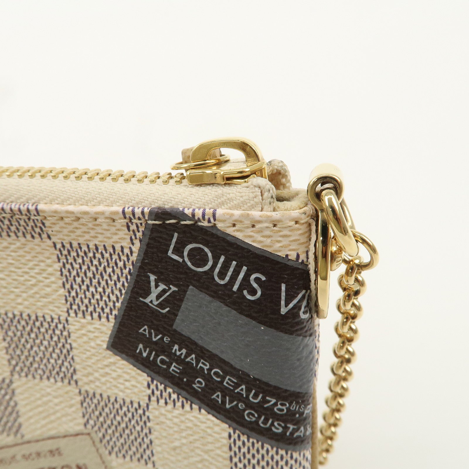 Louis Vuitton Damier Azur Travel Colletion Pochette Milla N63078