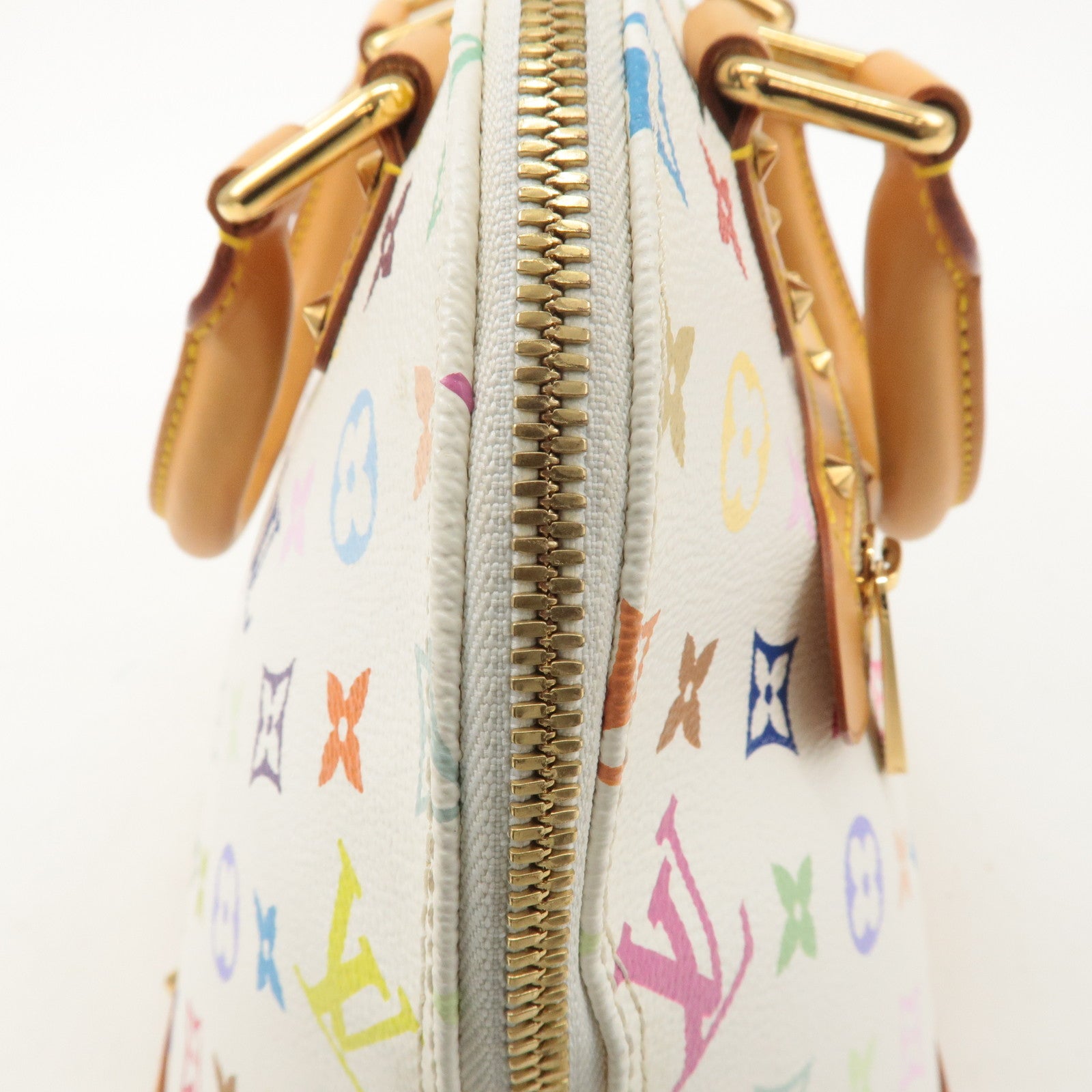 Louis Vuitton Monogram Multi Color Alma Hand Bag Blanc M92647