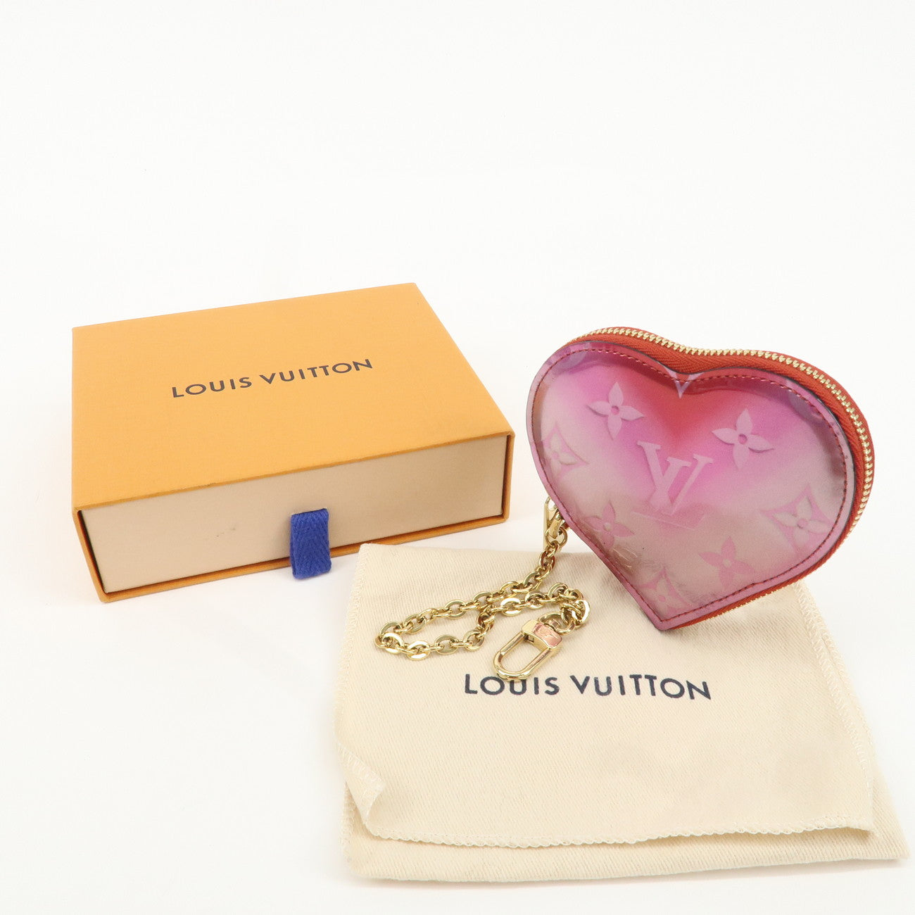 Louis Vuitton Monogram Vernis Porte Monnaie Coeur Coin Case M69028 Used