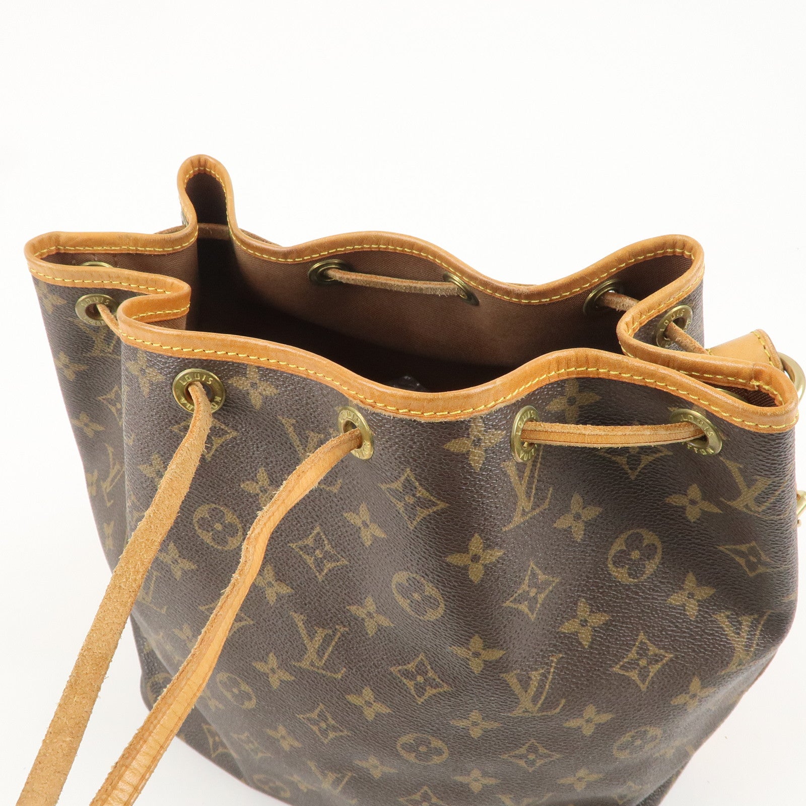 Louis Vuitton Monogram Petit Noe Shoulder Bag Brown M42226