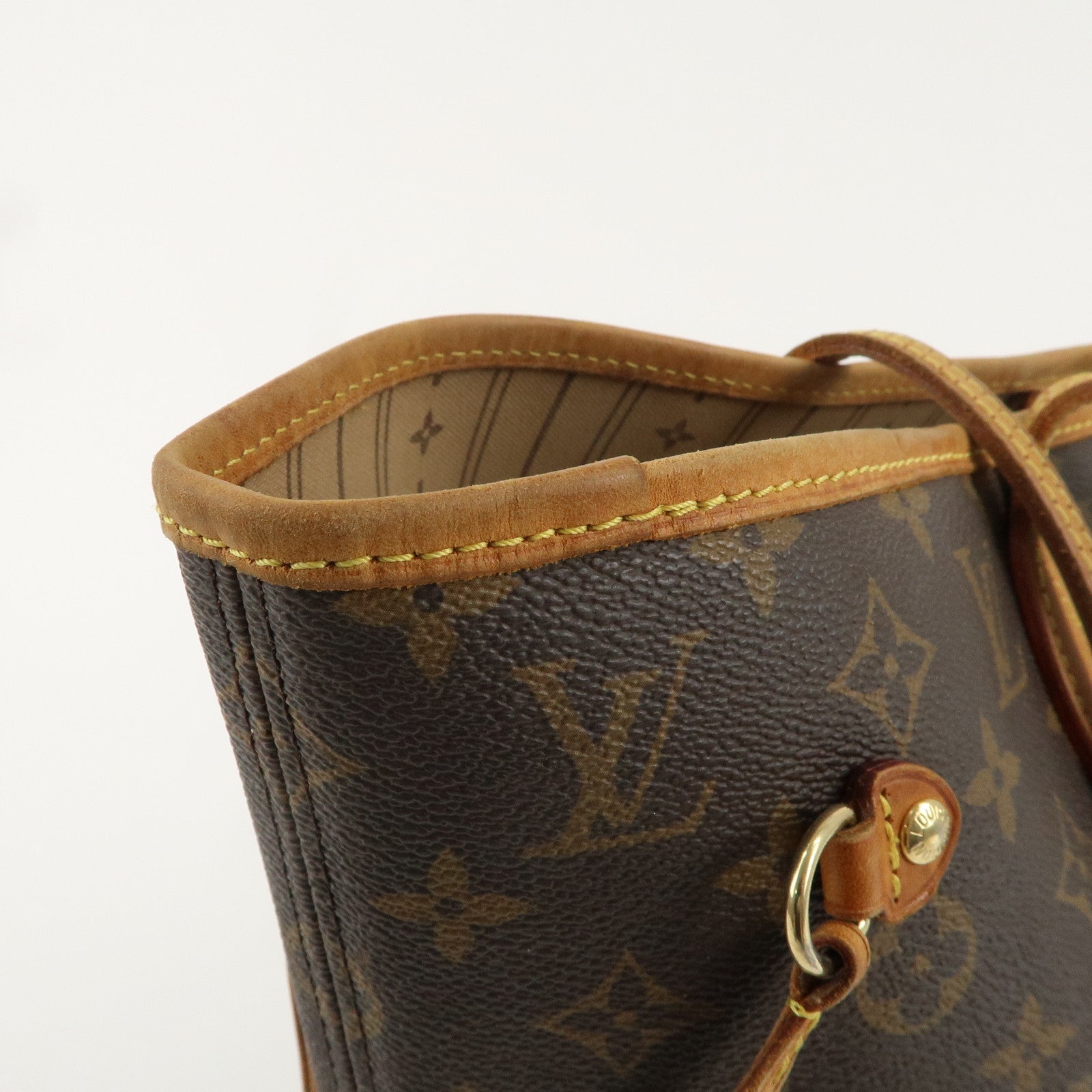 Louis Vuitton Monogram Neverfull MM Tote Bag Brown M40156